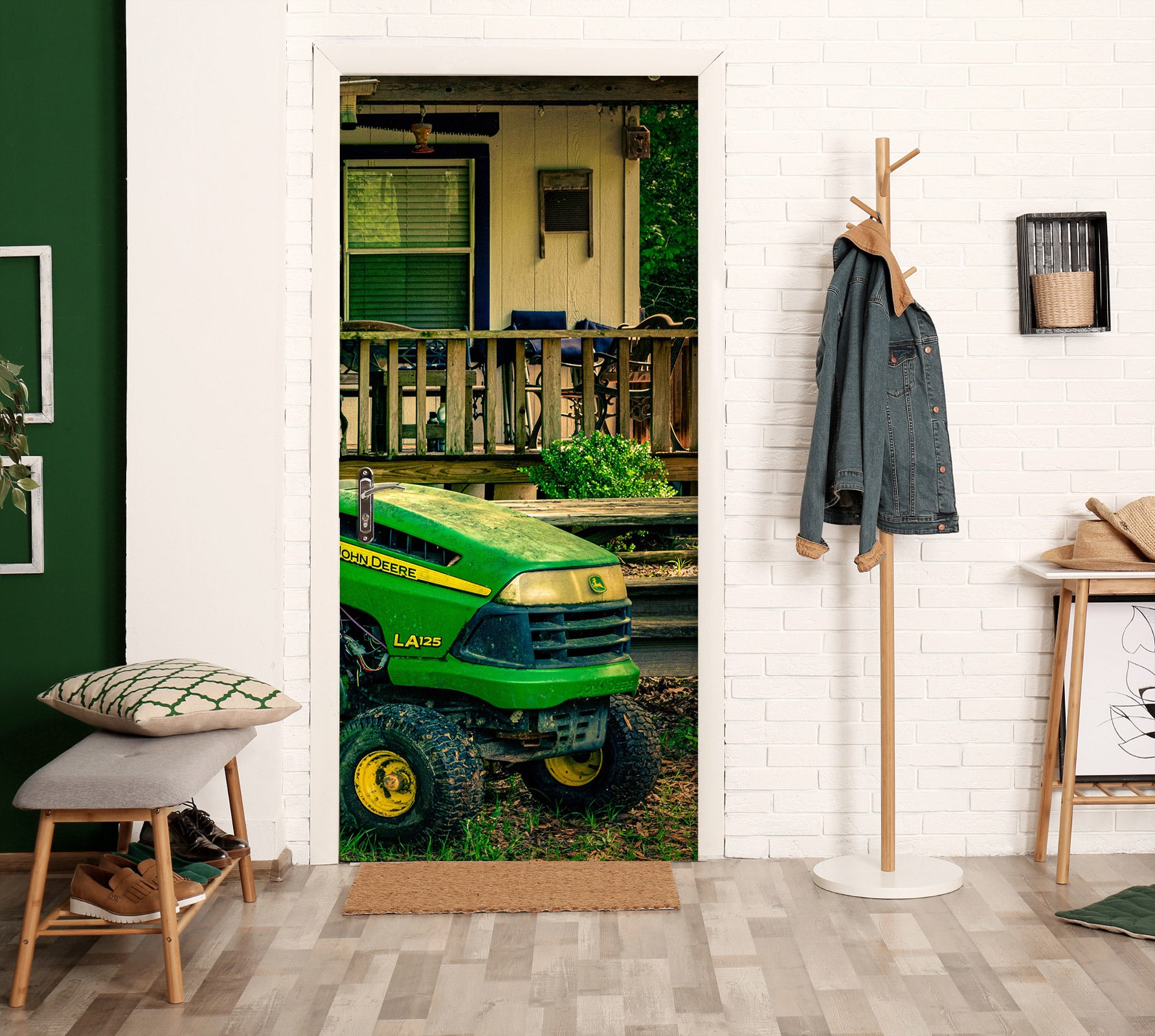 3D Lawn Green Weeder 107199 Beth Sheridan Door Mural