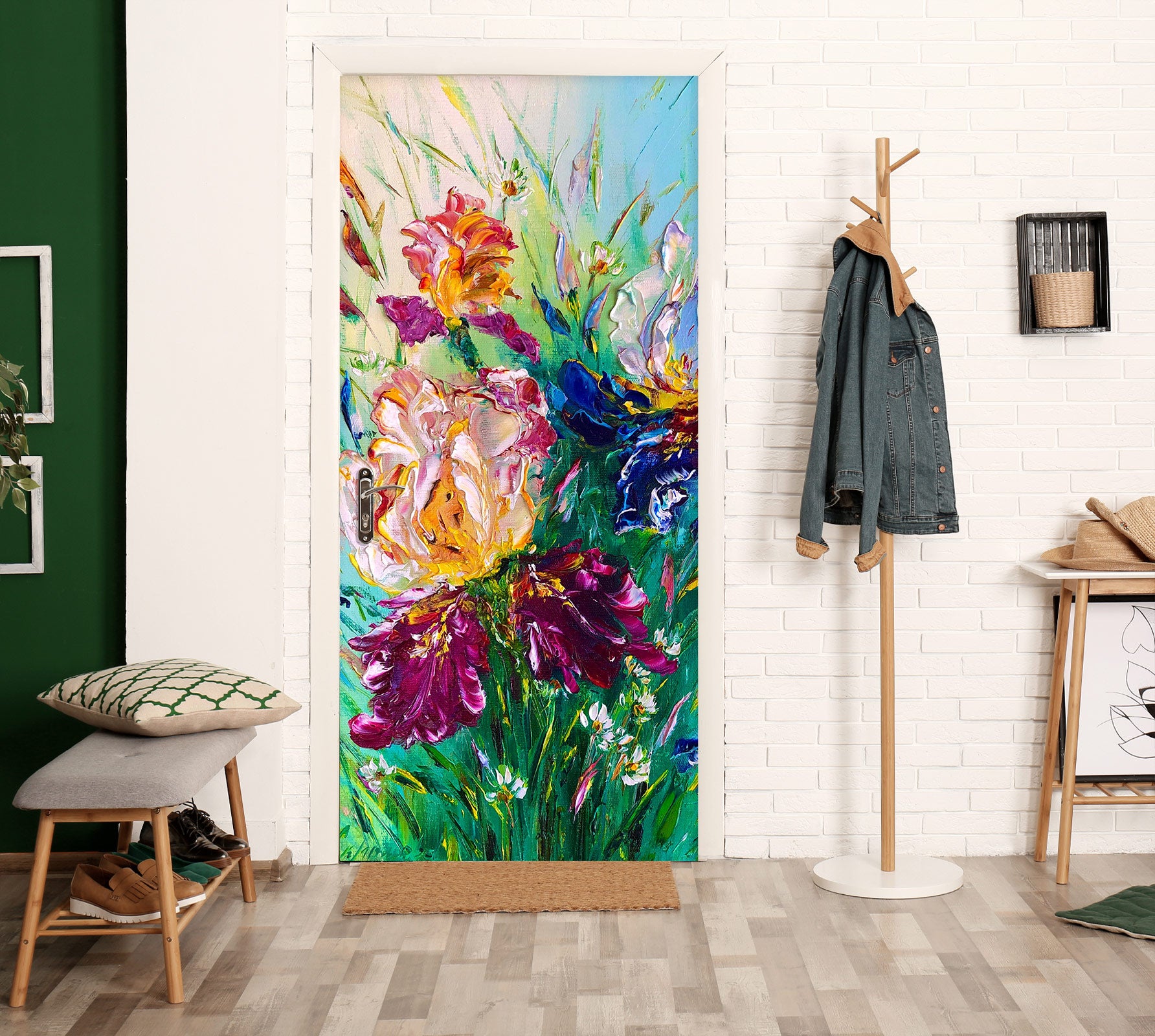 3D Bright Petal 3157 Skromova Marina Door Mural