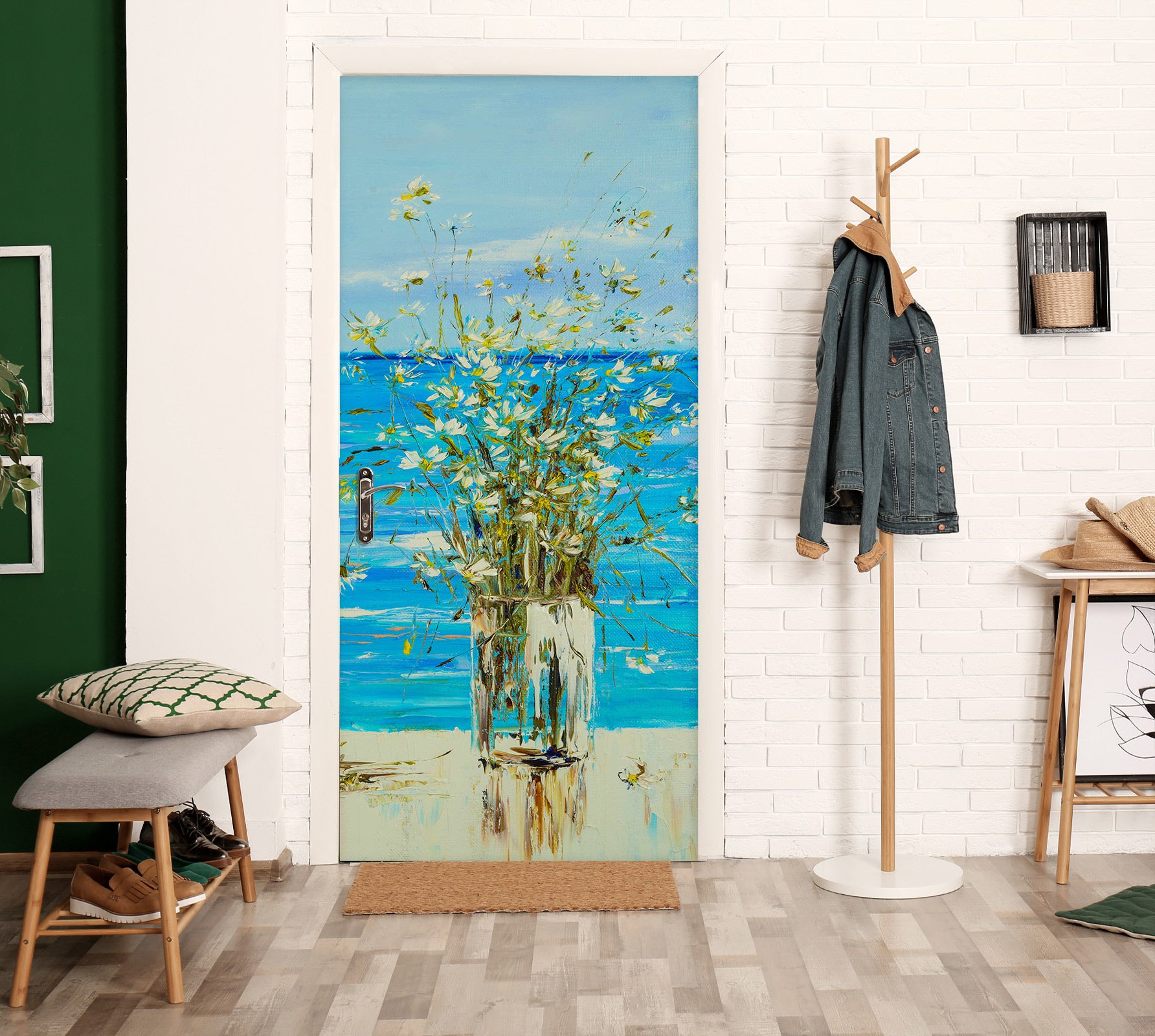 3D Blue Water 3173 Skromova Marina Door Mural