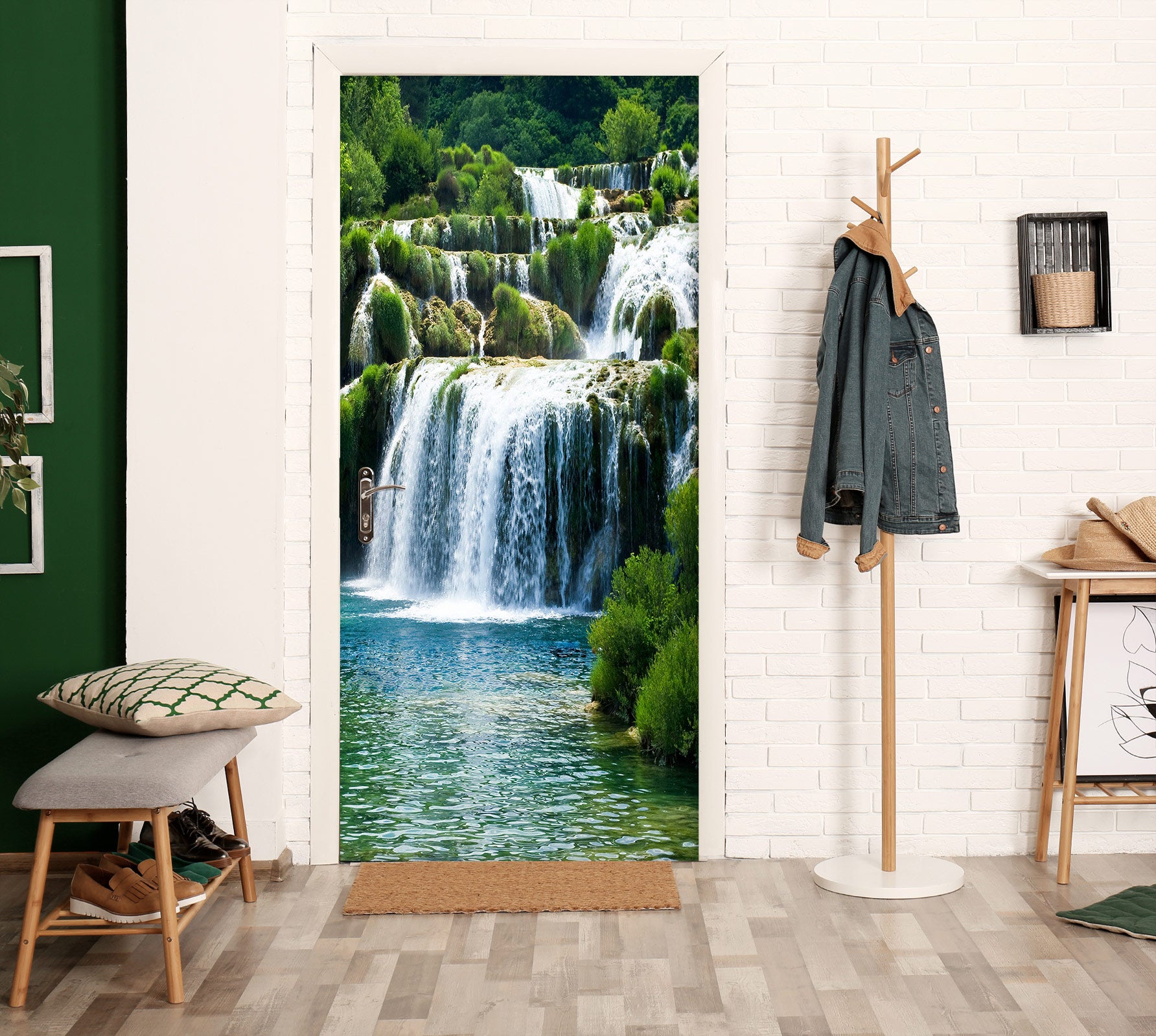 3D Waterfall 23018 Door Mural