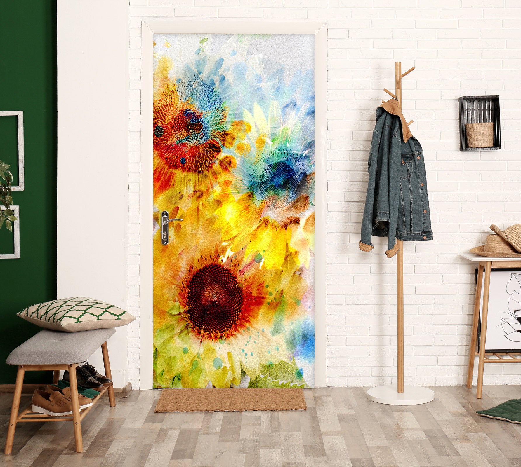 3D Sunflower 24089 Door Mural