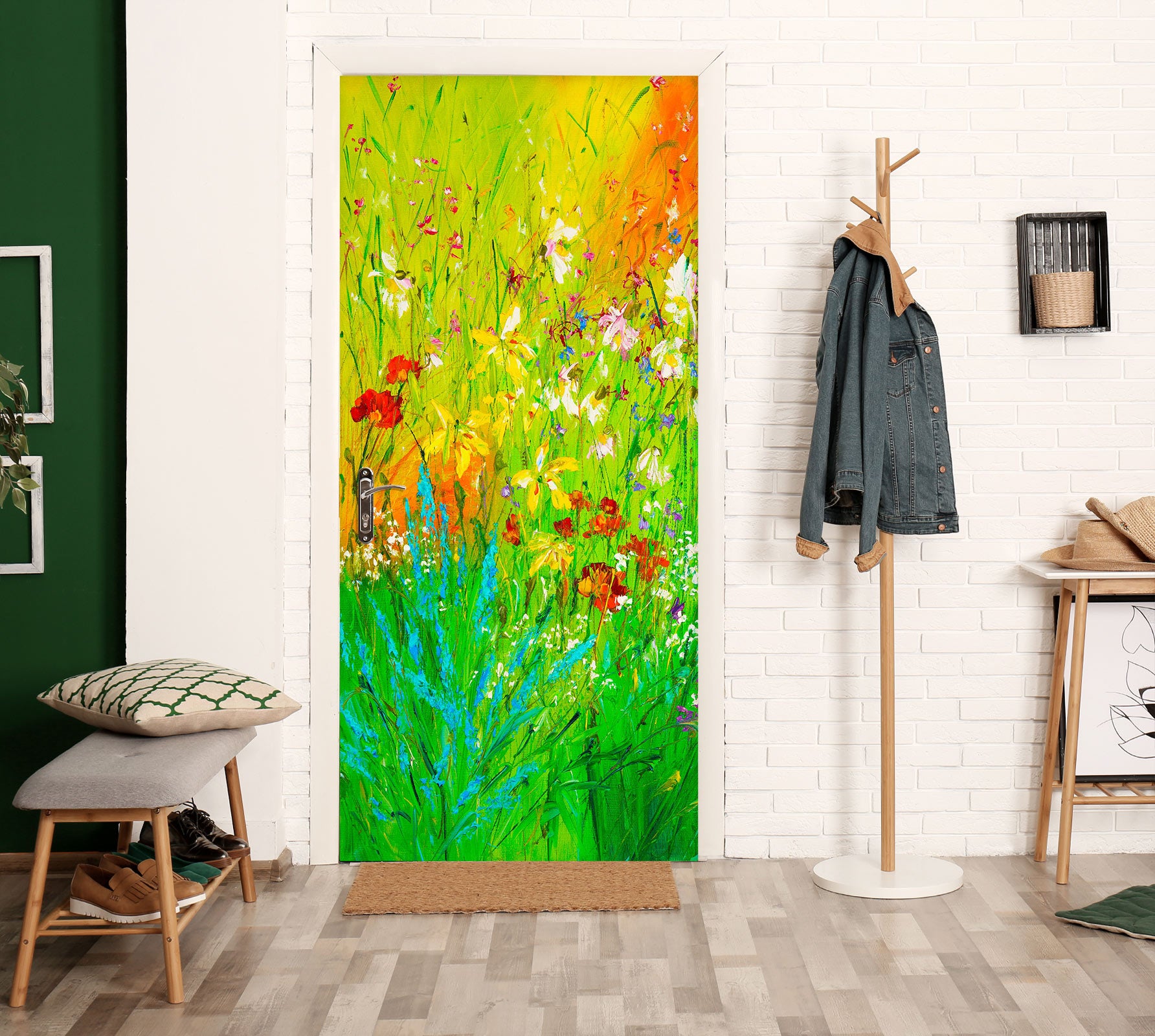 3D Green Grass 3186 Skromova Marina Door Mural