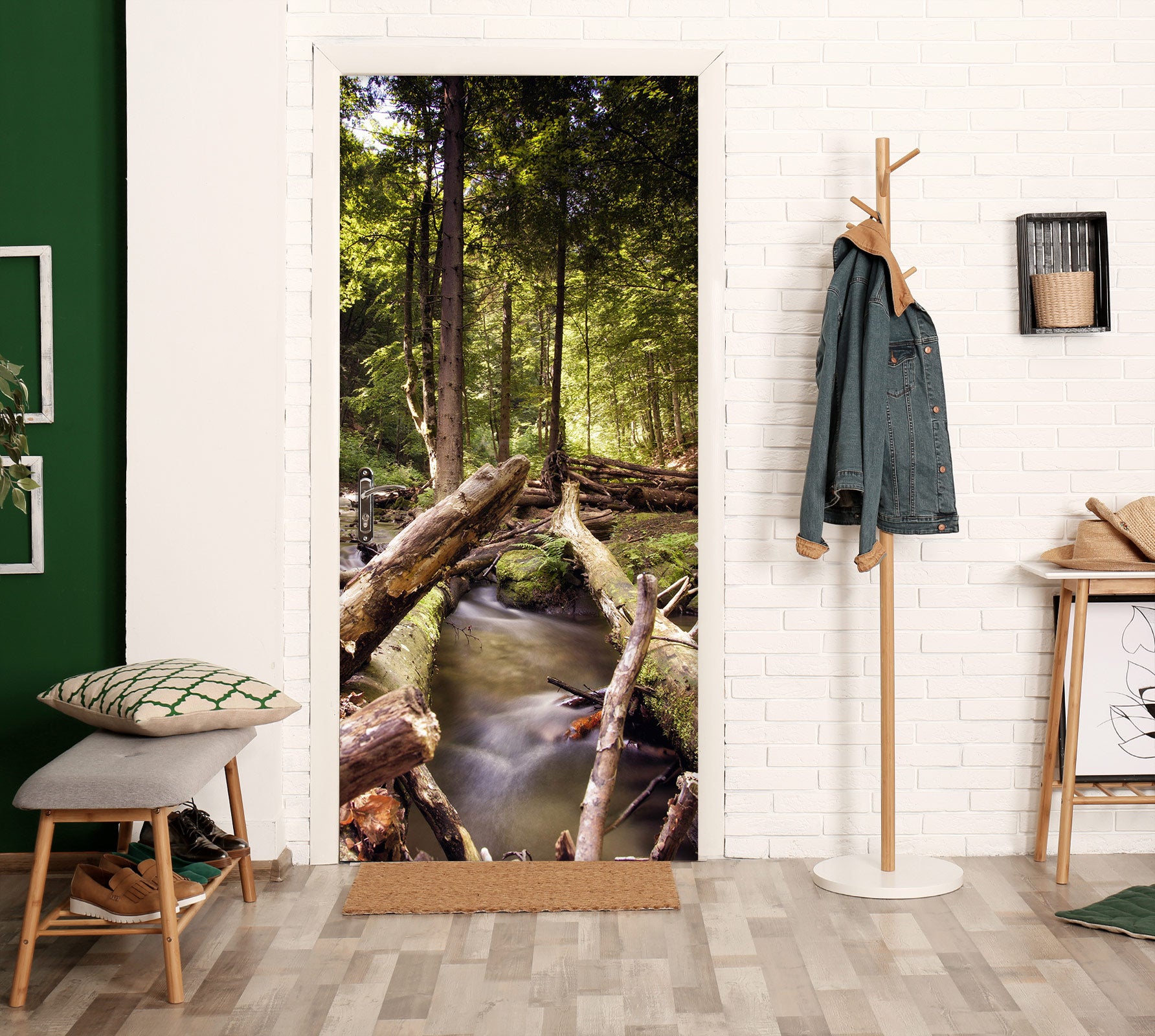 3D Forest Trees 23010 Door Mural