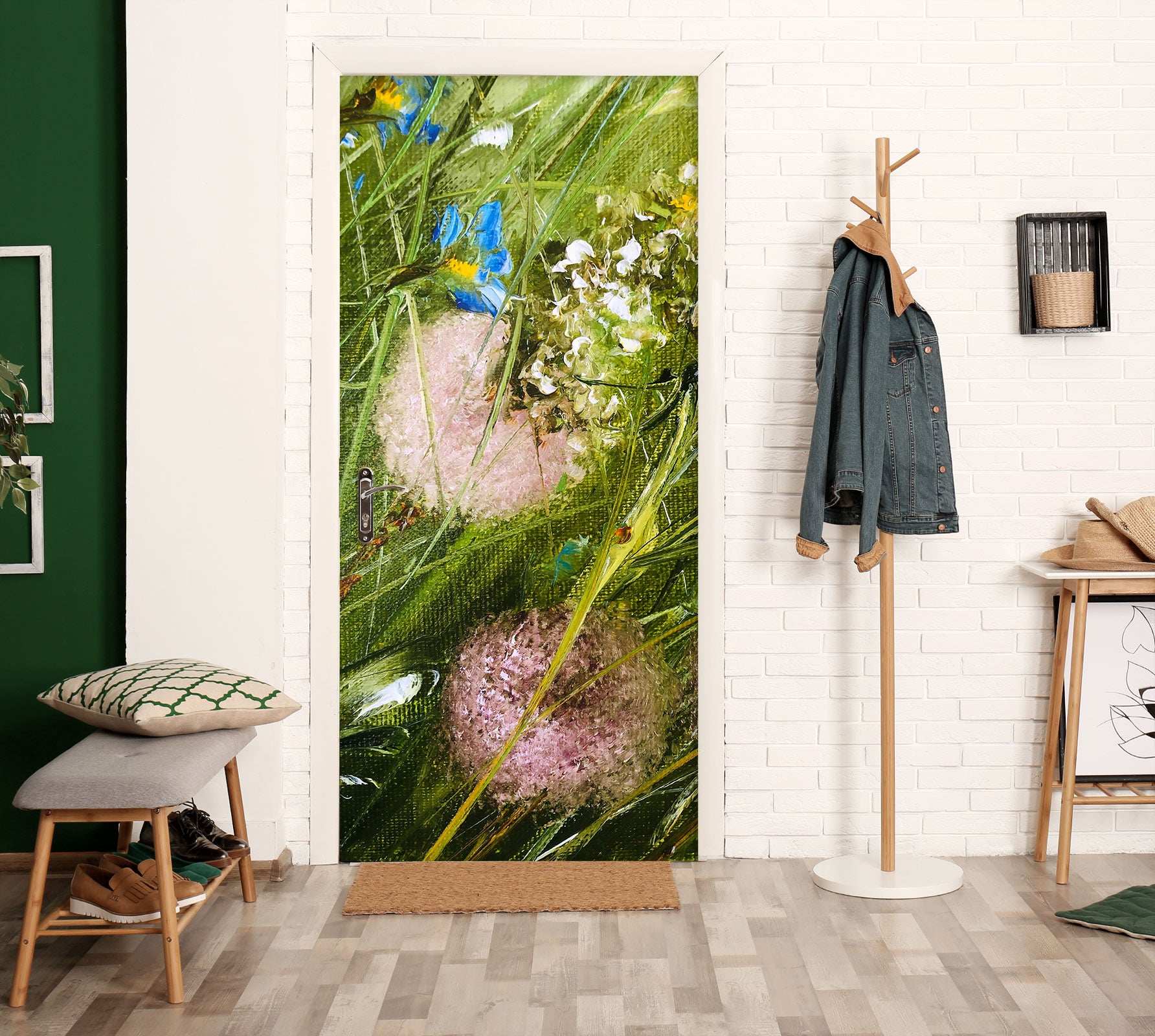 3D Green Grass 3197 Skromova Marina Door Mural