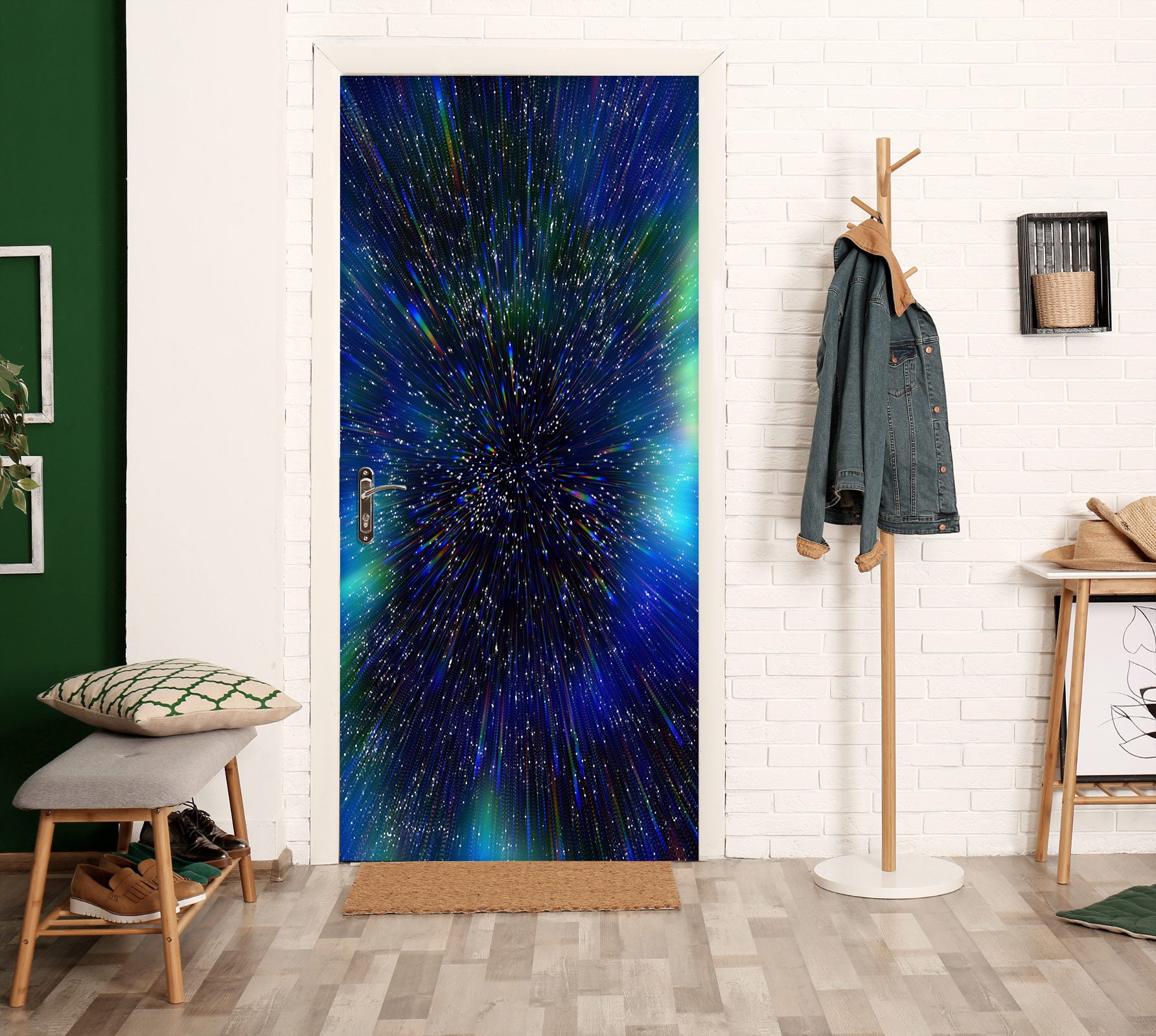 3D Blue-Green 25023 Door Mural