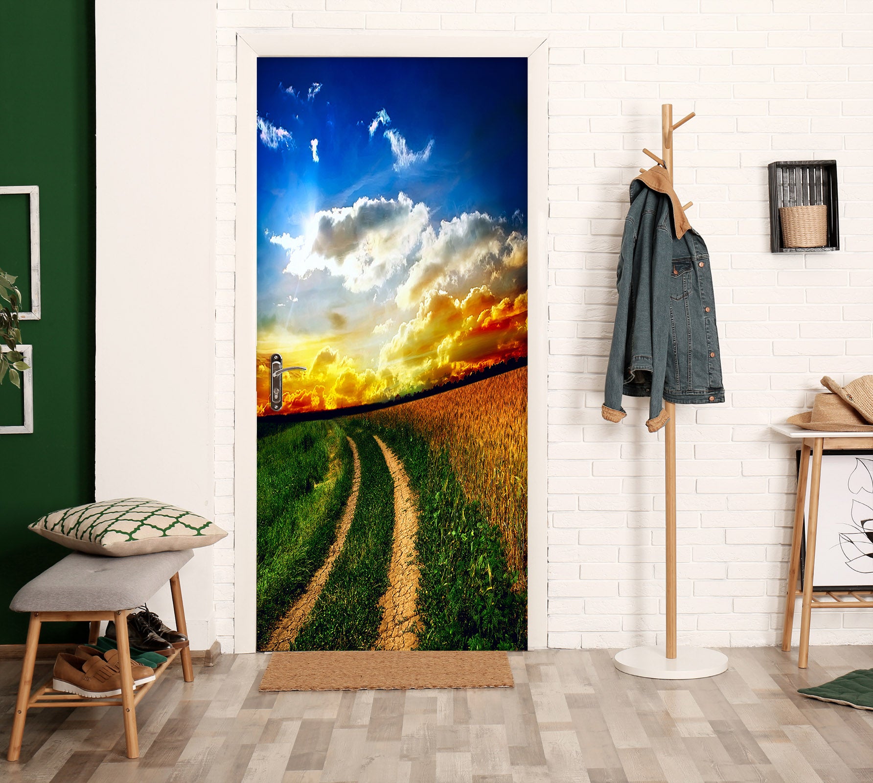 3D Path Clouds 21170 Door Mural