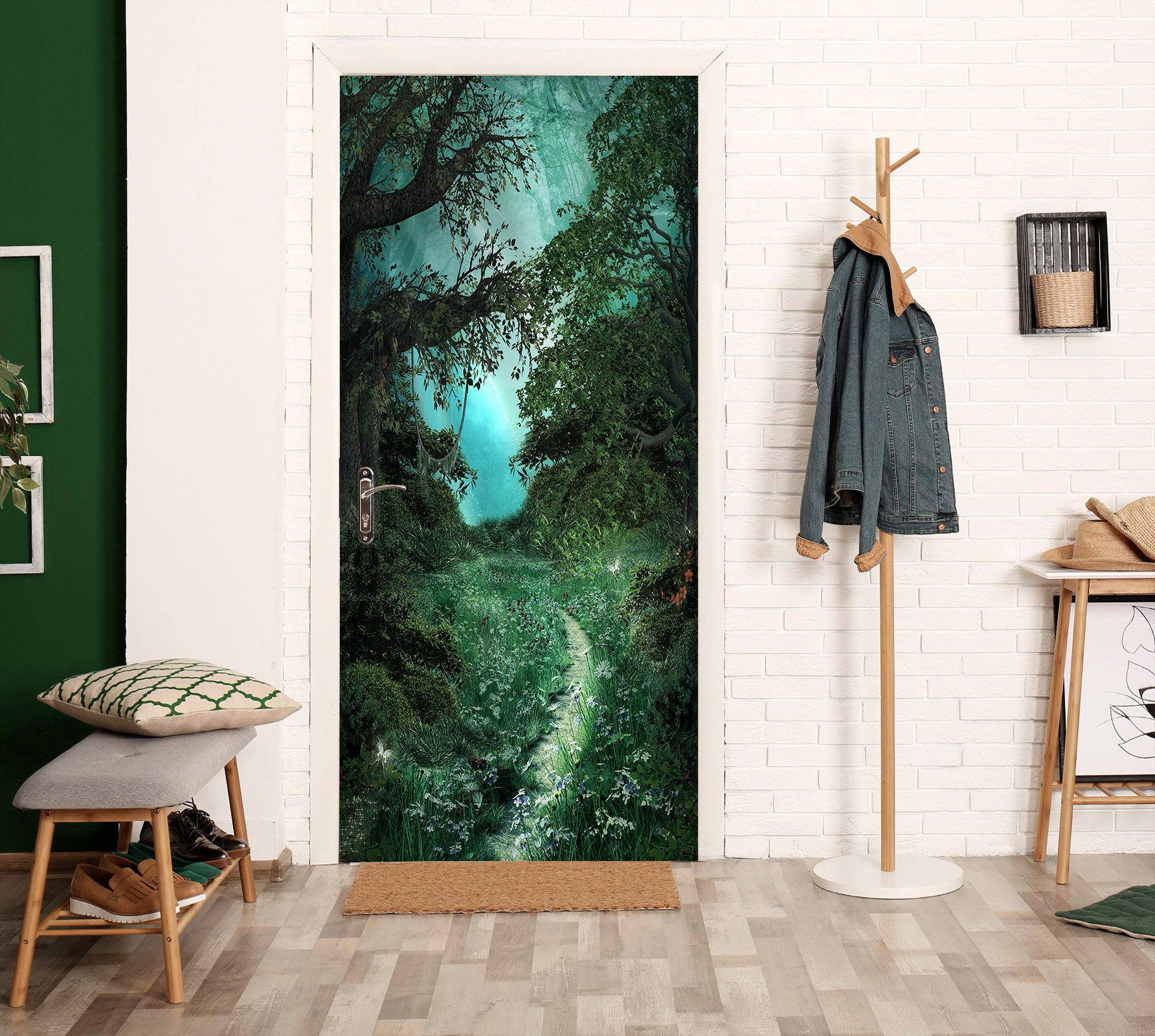 3D Jungle Path 22069 Door Mural