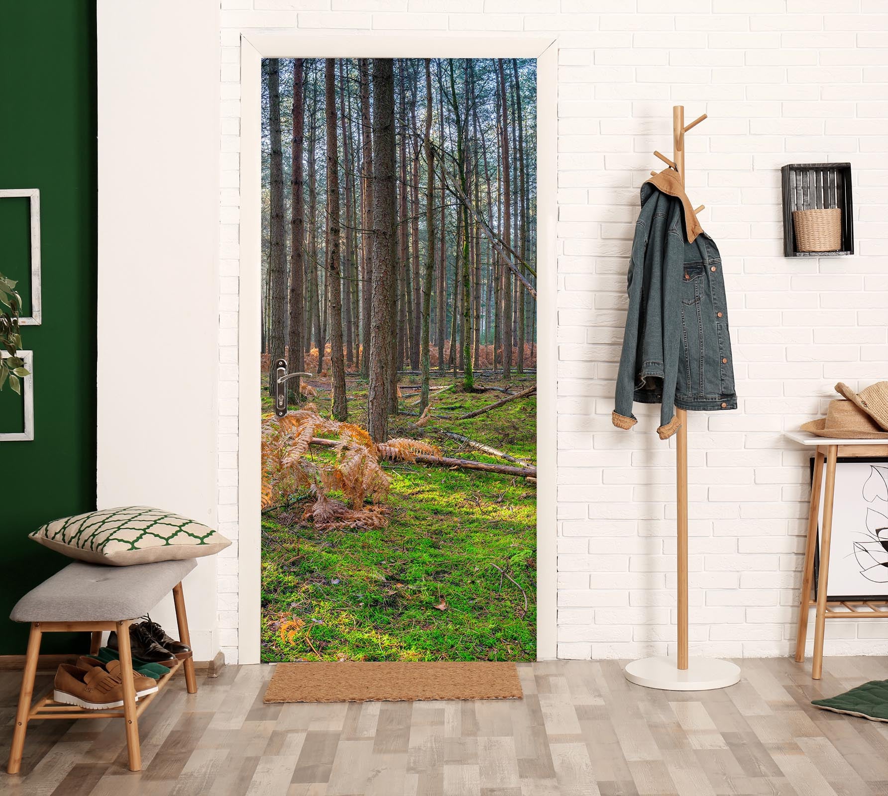 3D Forest Grassland 5116 Assaf Frank Door Mural