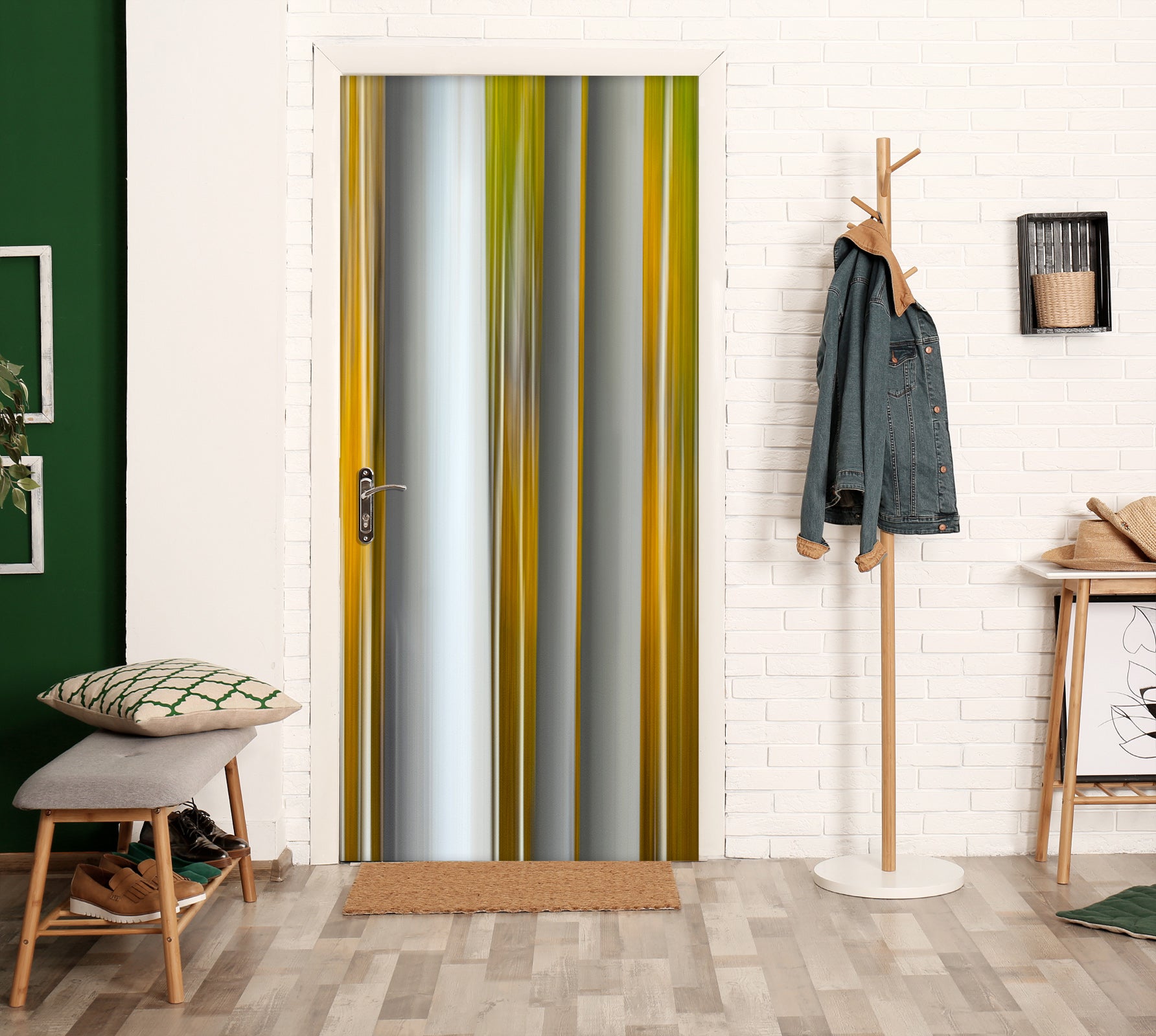 3D Vertical Stripes 12253 Marco Carmassi Door Mural