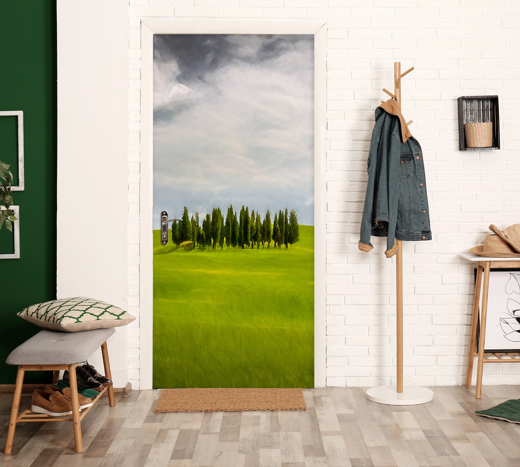 3D Green Grassland 114117 Marco Carmassi Door Mural