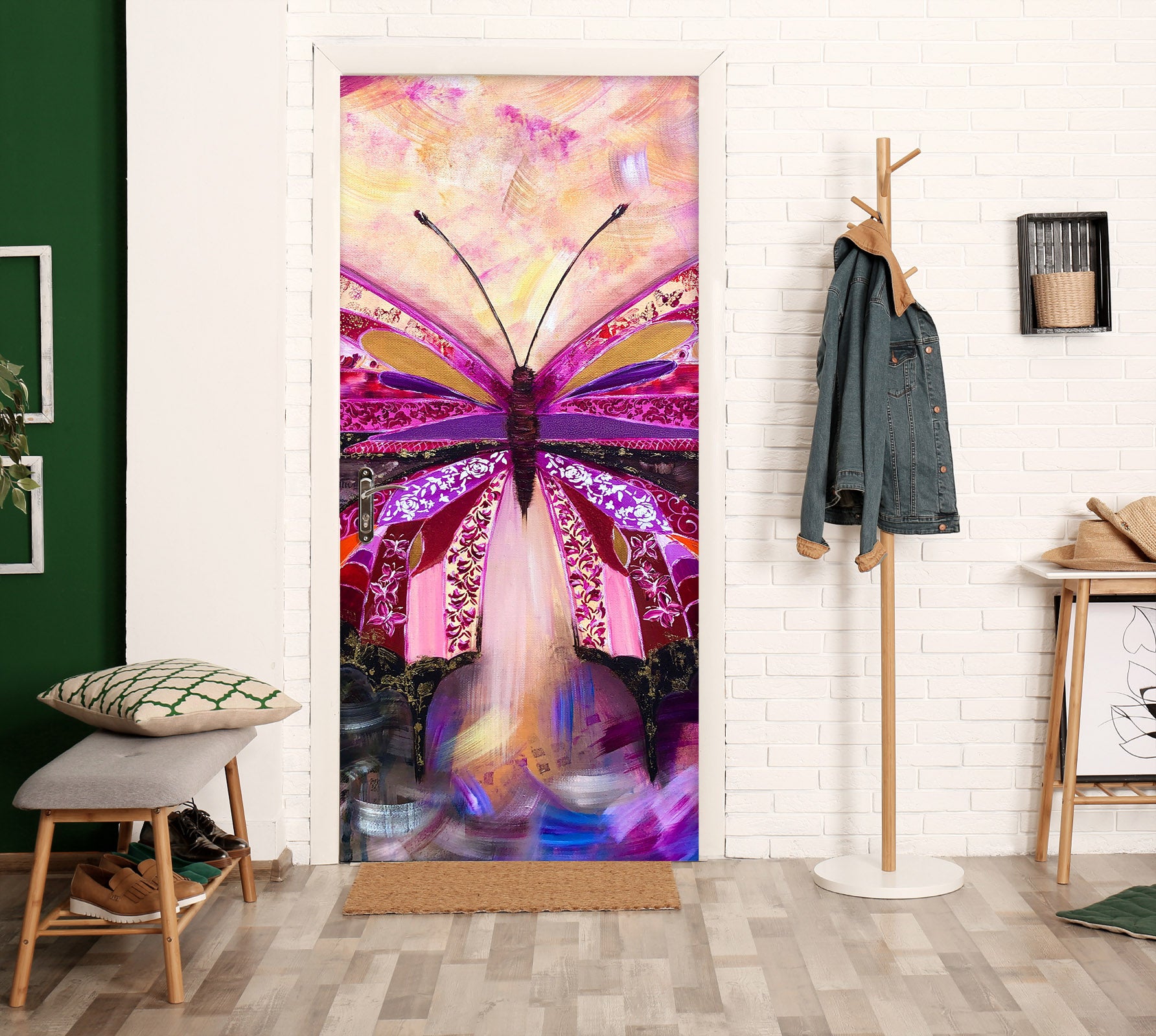 3D Butterfly 3250 Skromova Marina Door Mural