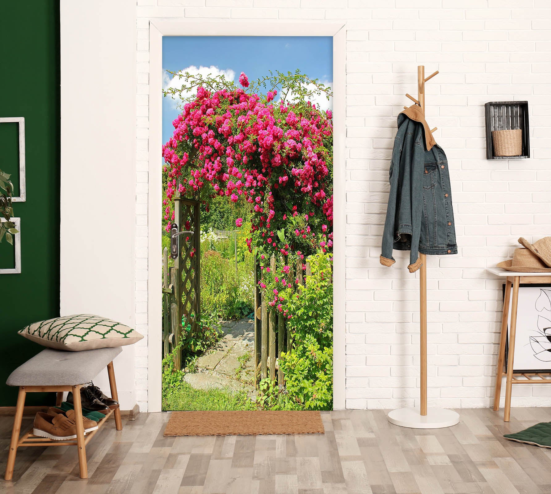 3D Flower Bush 22052 Door Mural