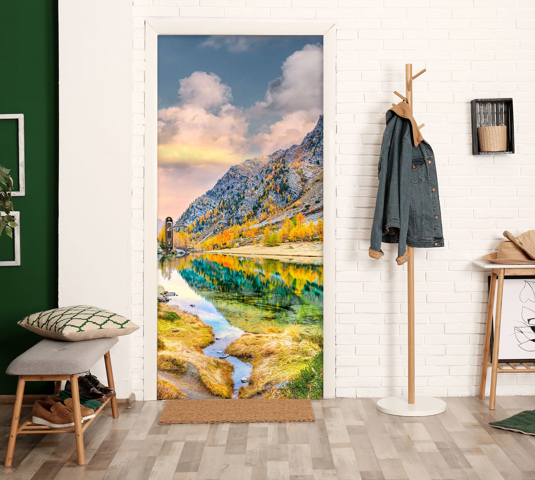 3D River Mountains 11420 Marco Carmassi Door Mural