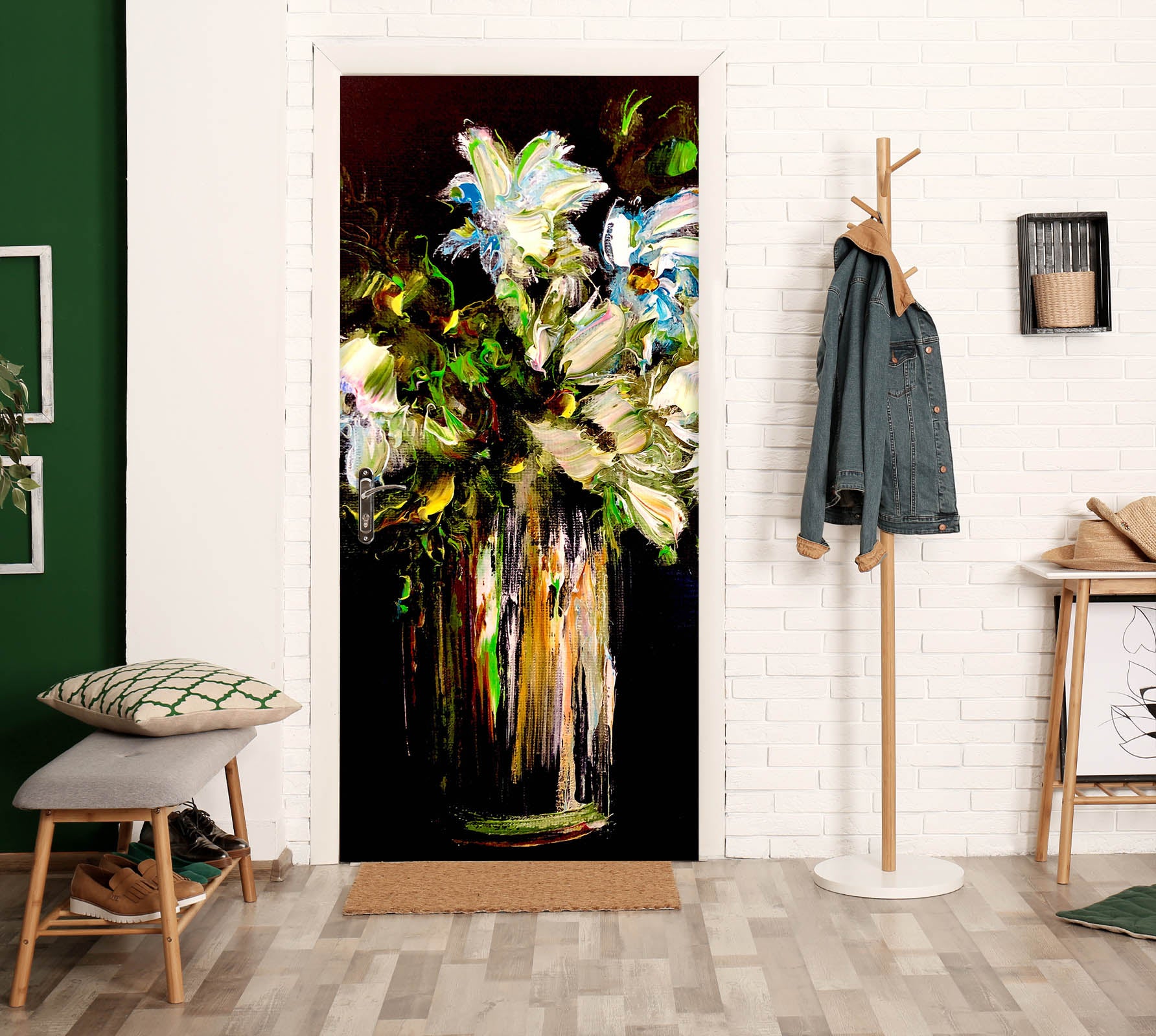 3D Oil Painting Vase 3275 Skromova Marina Door Mural