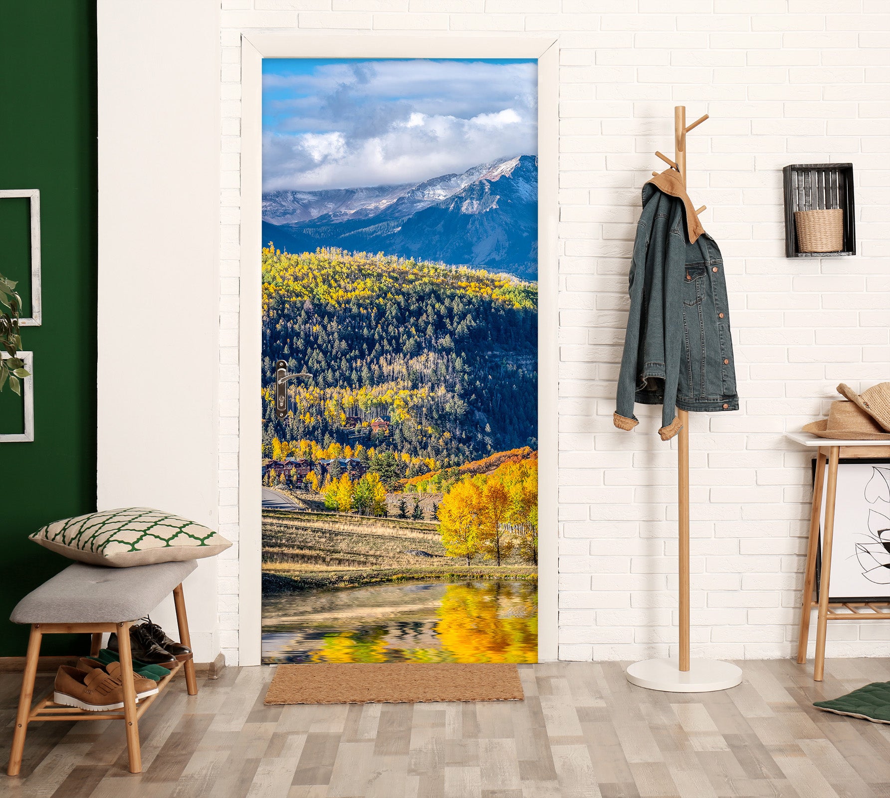 3D Woods Mountains 11425 Marco Carmassi Door Mural