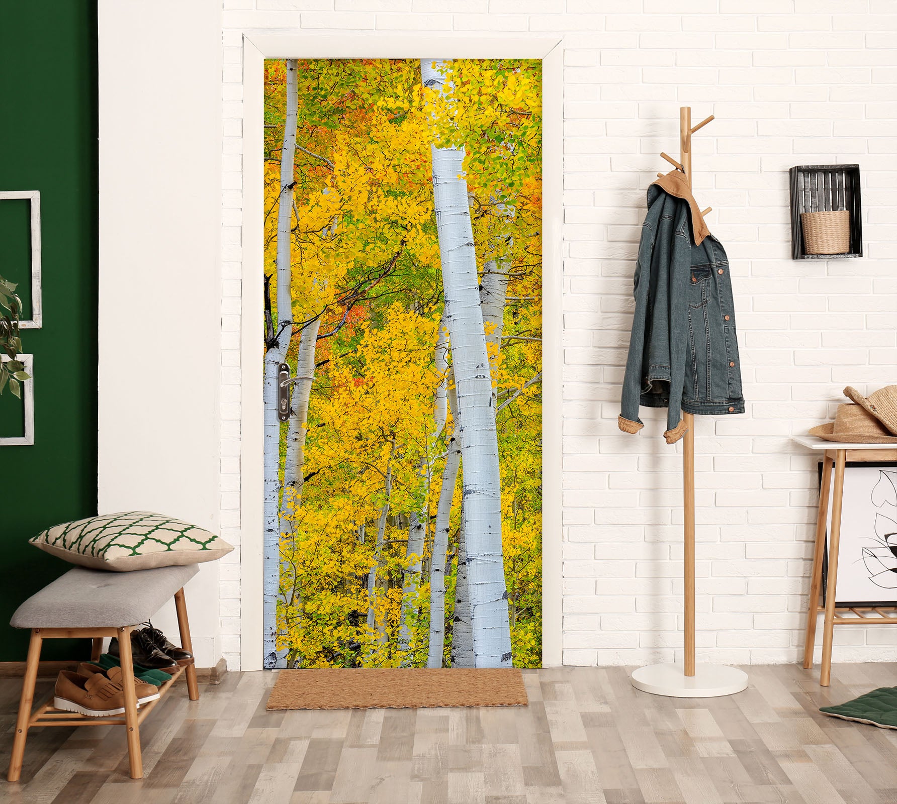 3D Autumn Trees 122106 Marco Carmassi Door Mural