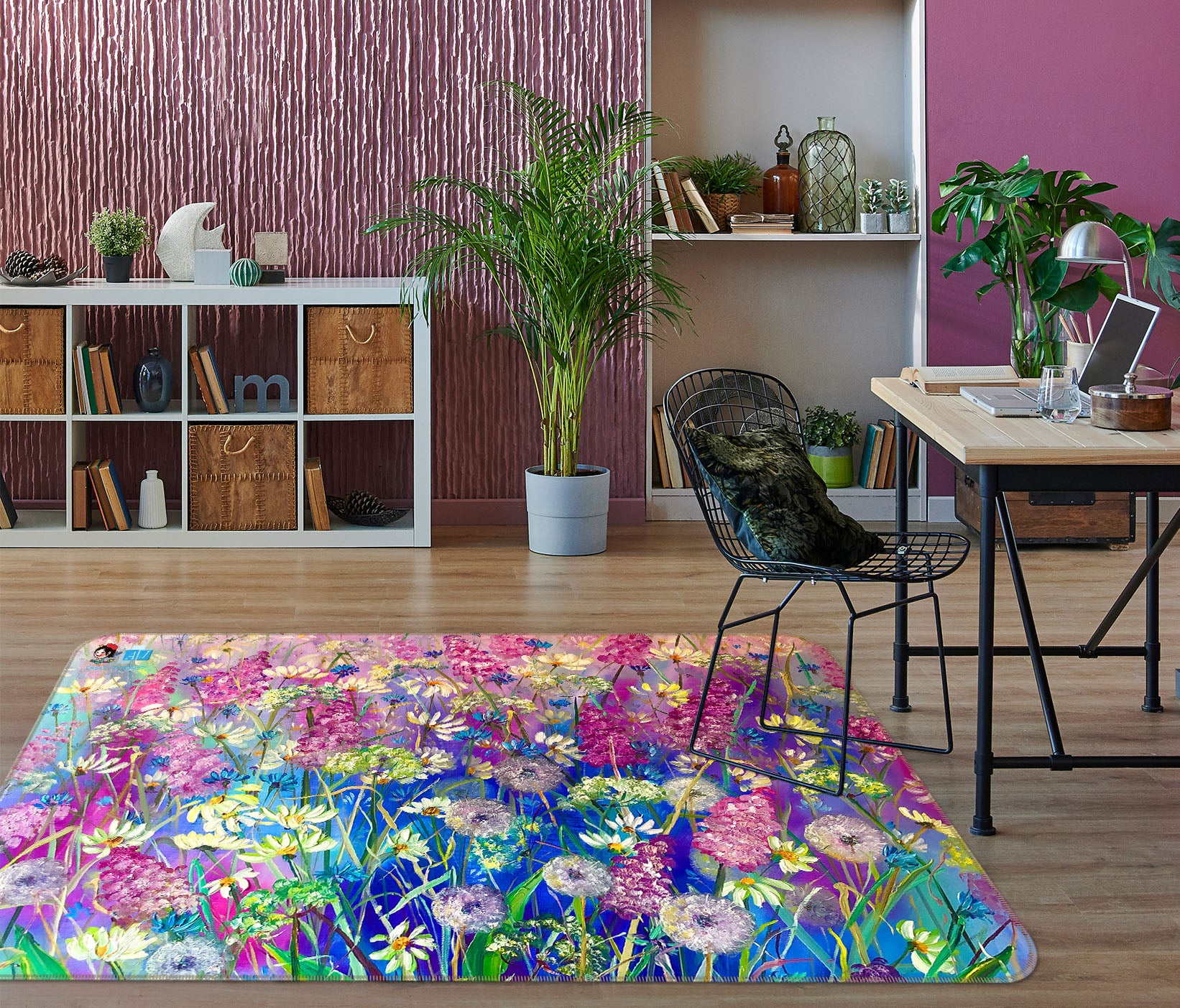 3D Colorful Garden 1224 Skromova Marina Rug Non Slip Rug Mat