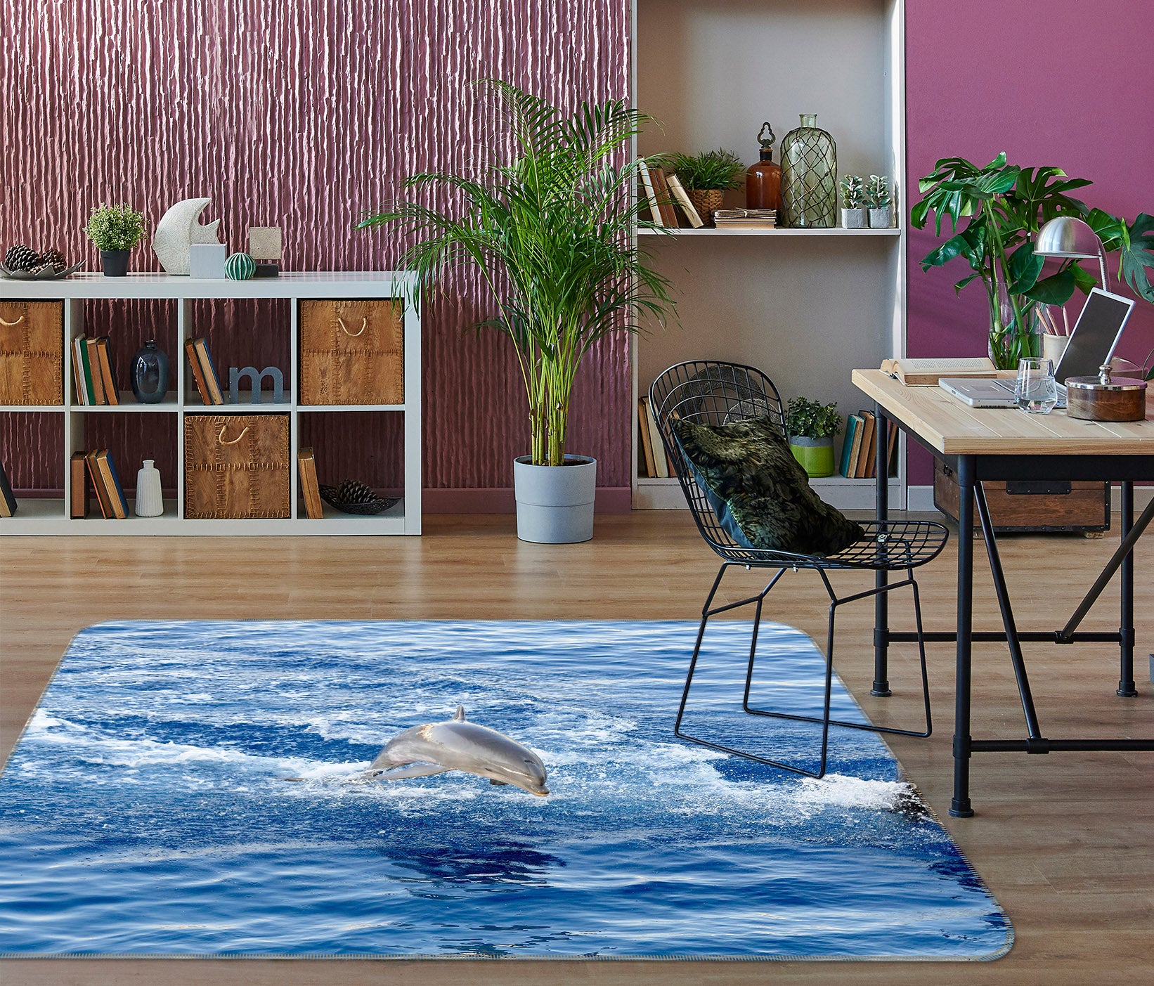 3D Jump Dolphins 38117 Animal Non Slip Rug Mat