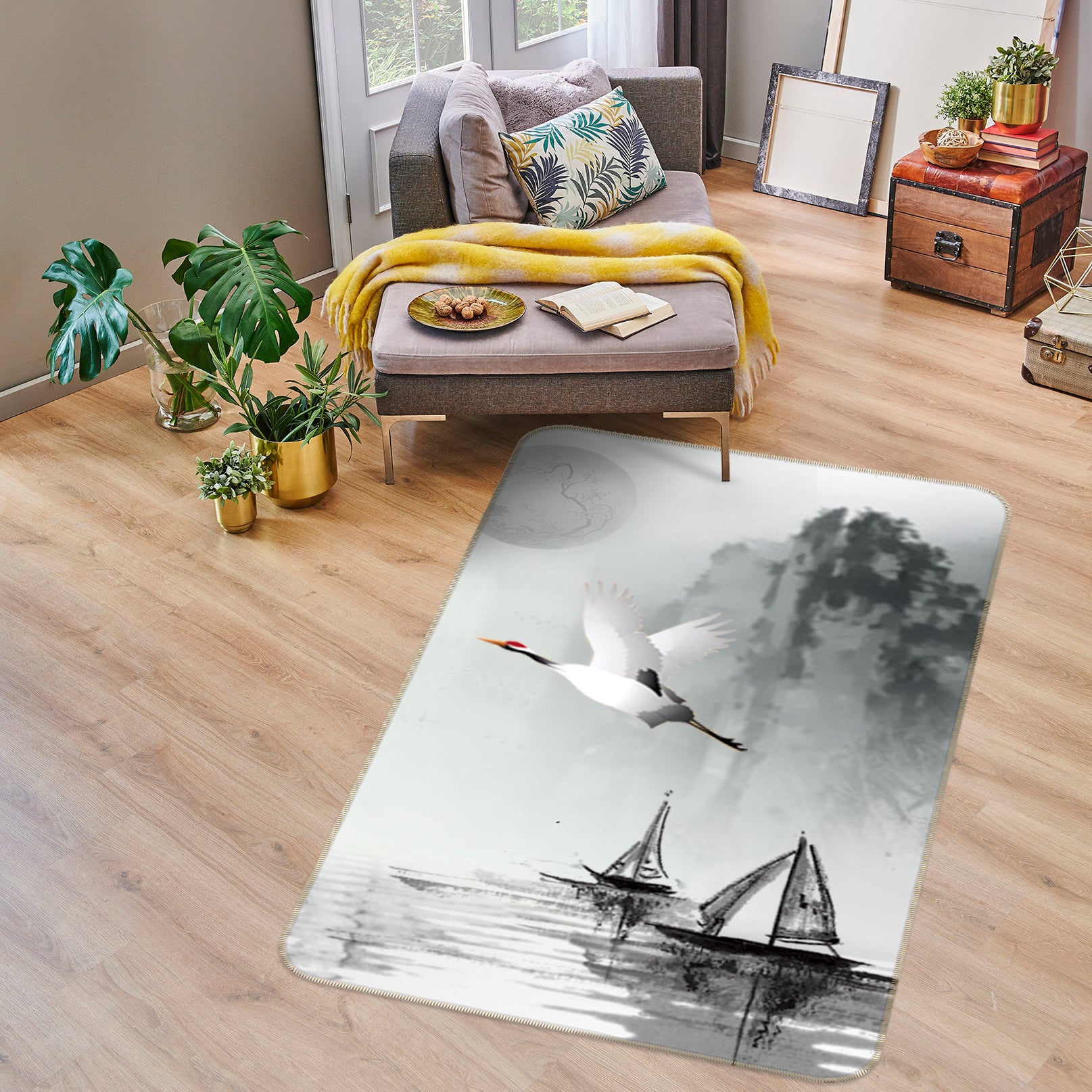 3D Ferry Crane 76188 Non Slip Rug Mat