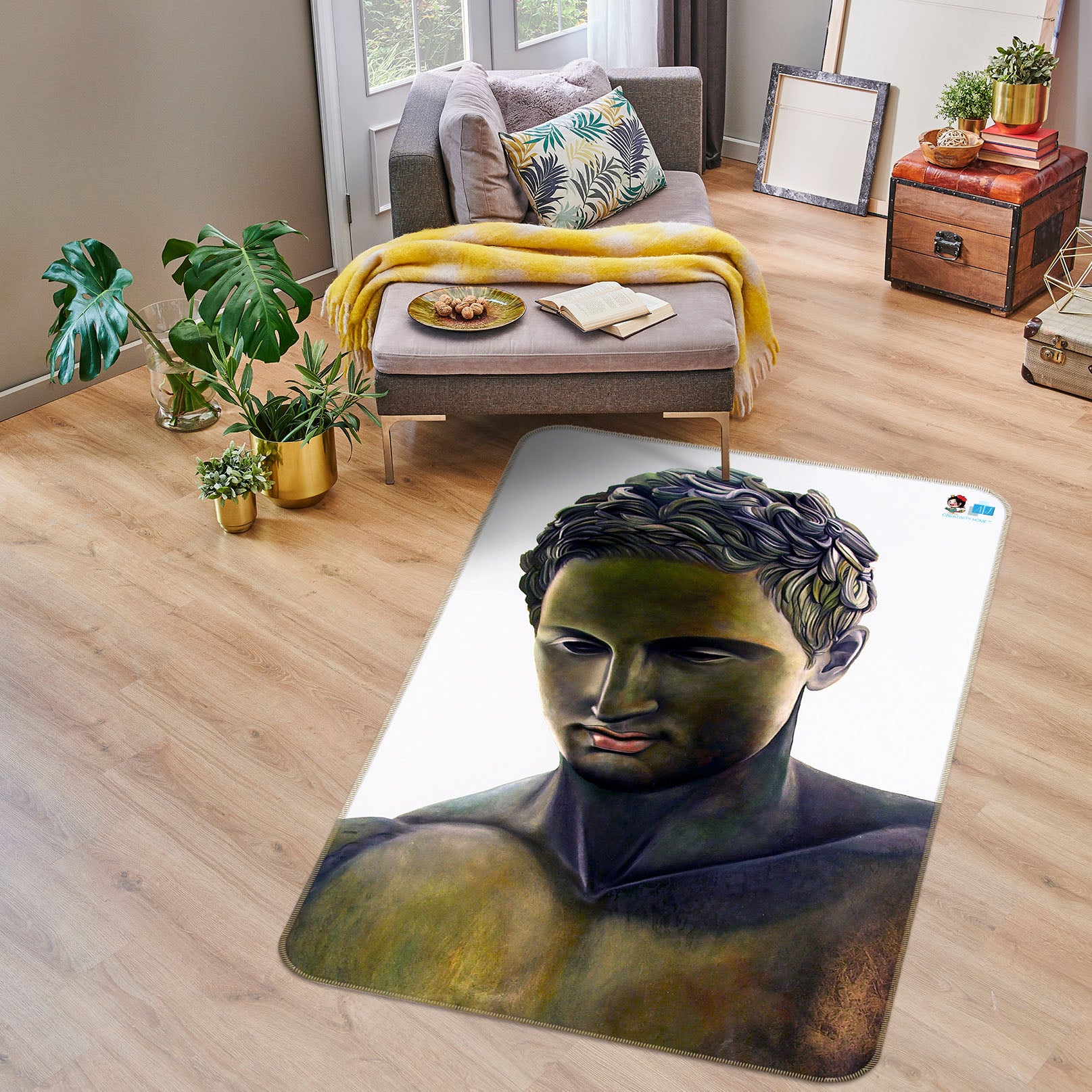 3D Statue Male 11148 Matthew Holden Bates Rug Non Slip Rug Mat