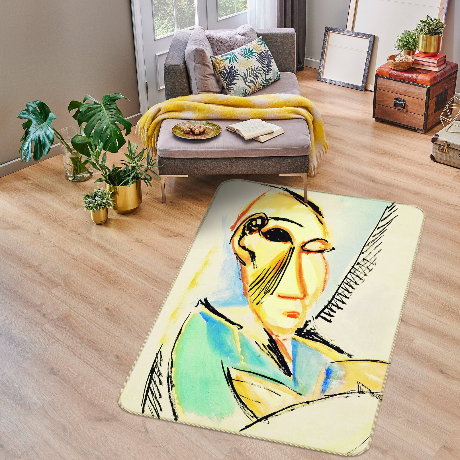 3D Abstract People 33210 Non Slip Rug Mat