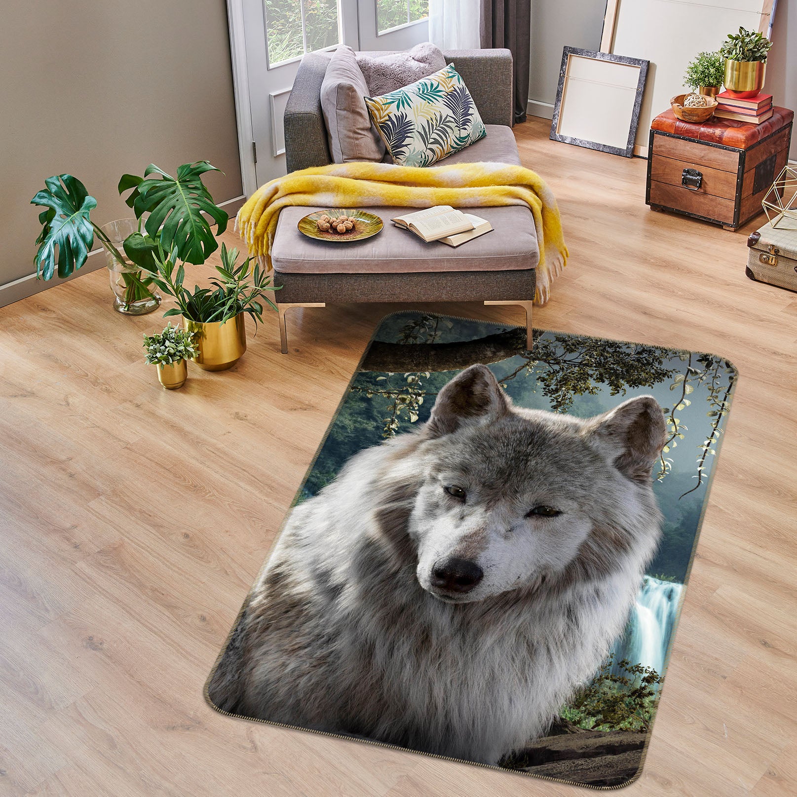 3D Wolf 38199 Animal Non Slip Rug Mat