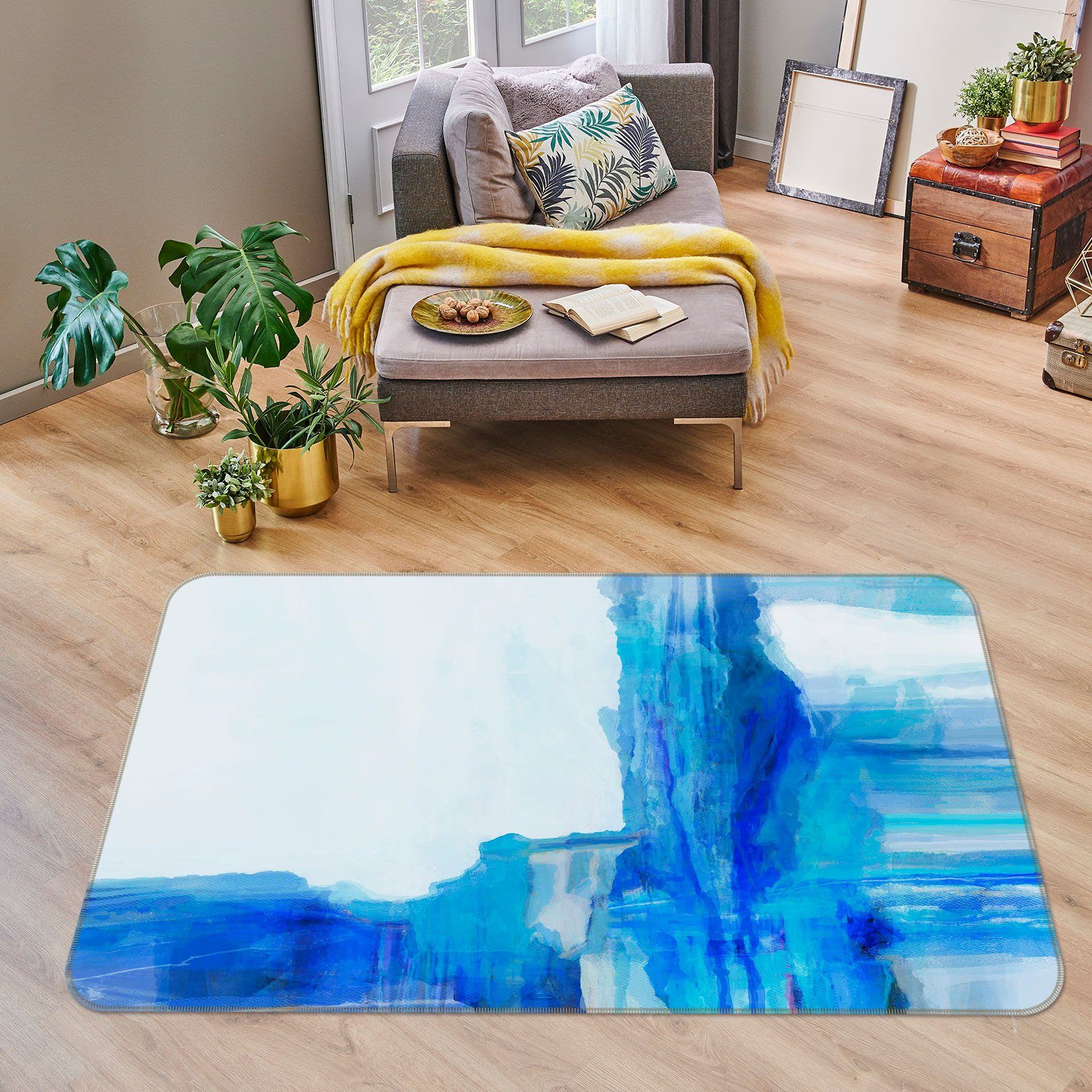 3D Blue Graffiti 1023 Michael Tienhaara Rug Non Slip Rug Mat Mat AJ Creativity Home 