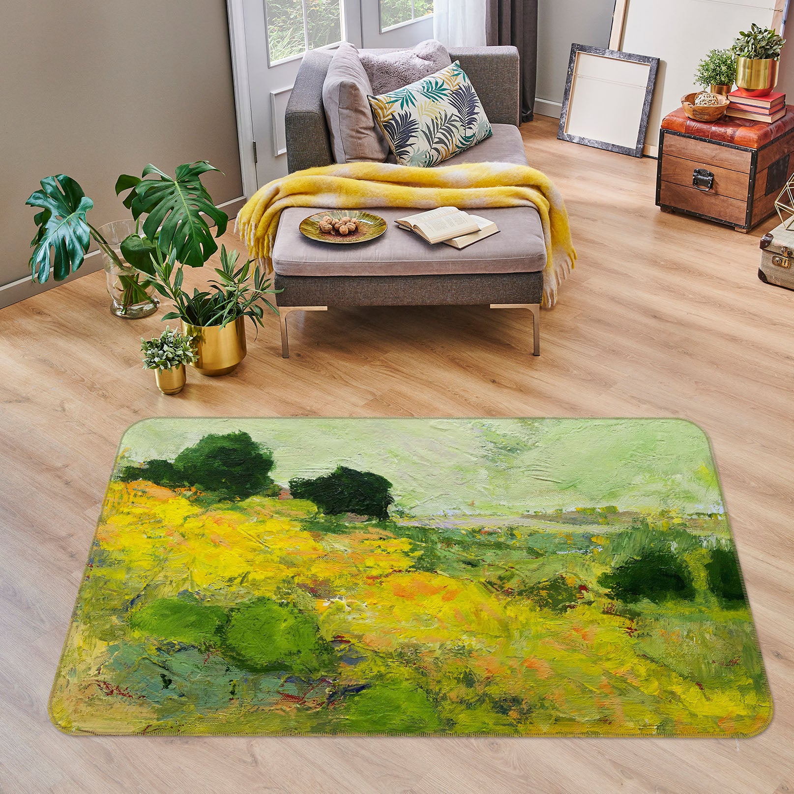 3D Oil Painting Field 1090 Allan P. Friedlander Rug Non Slip Rug Mat