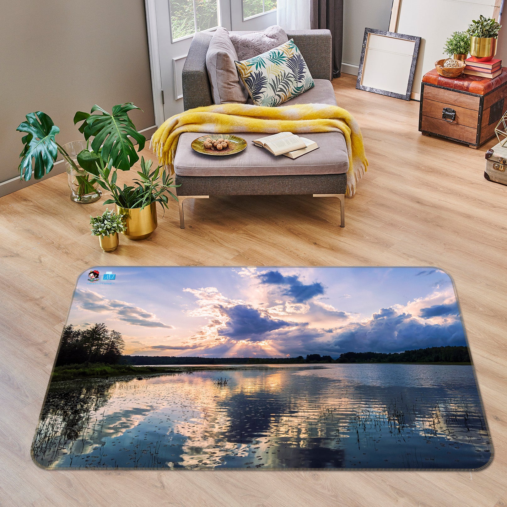 3D Reflecting Sunset 85078 Jerry LoFaro Rug Non Slip Rug Mat