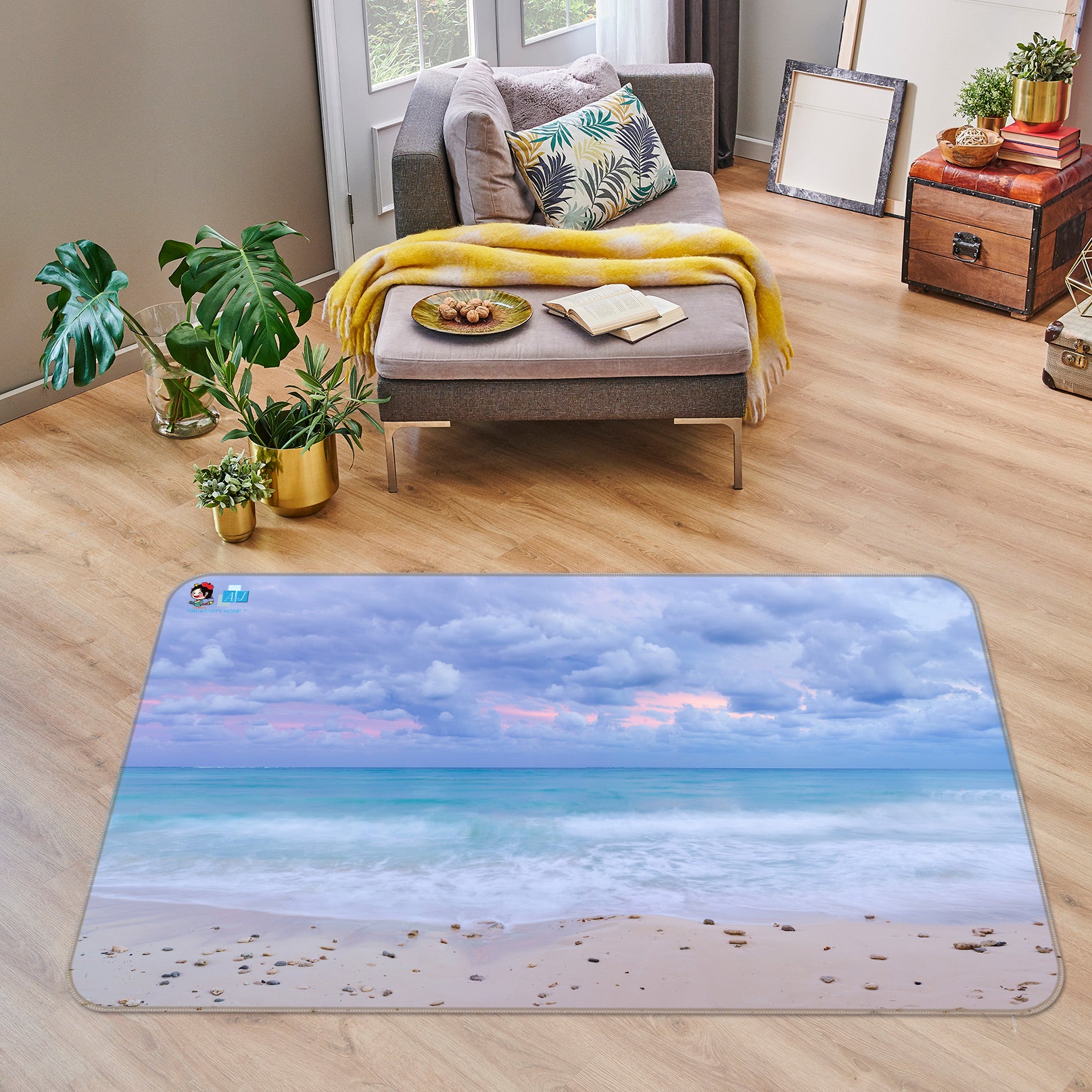 3D Ocean Cloud 6833 Assaf Frank Rug Non Slip Rug Mat