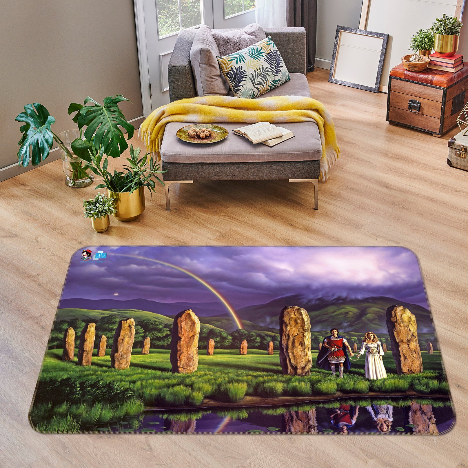 3D Stones Of Years 85082 Jerry LoFaro Rug Non Slip Rug Mat