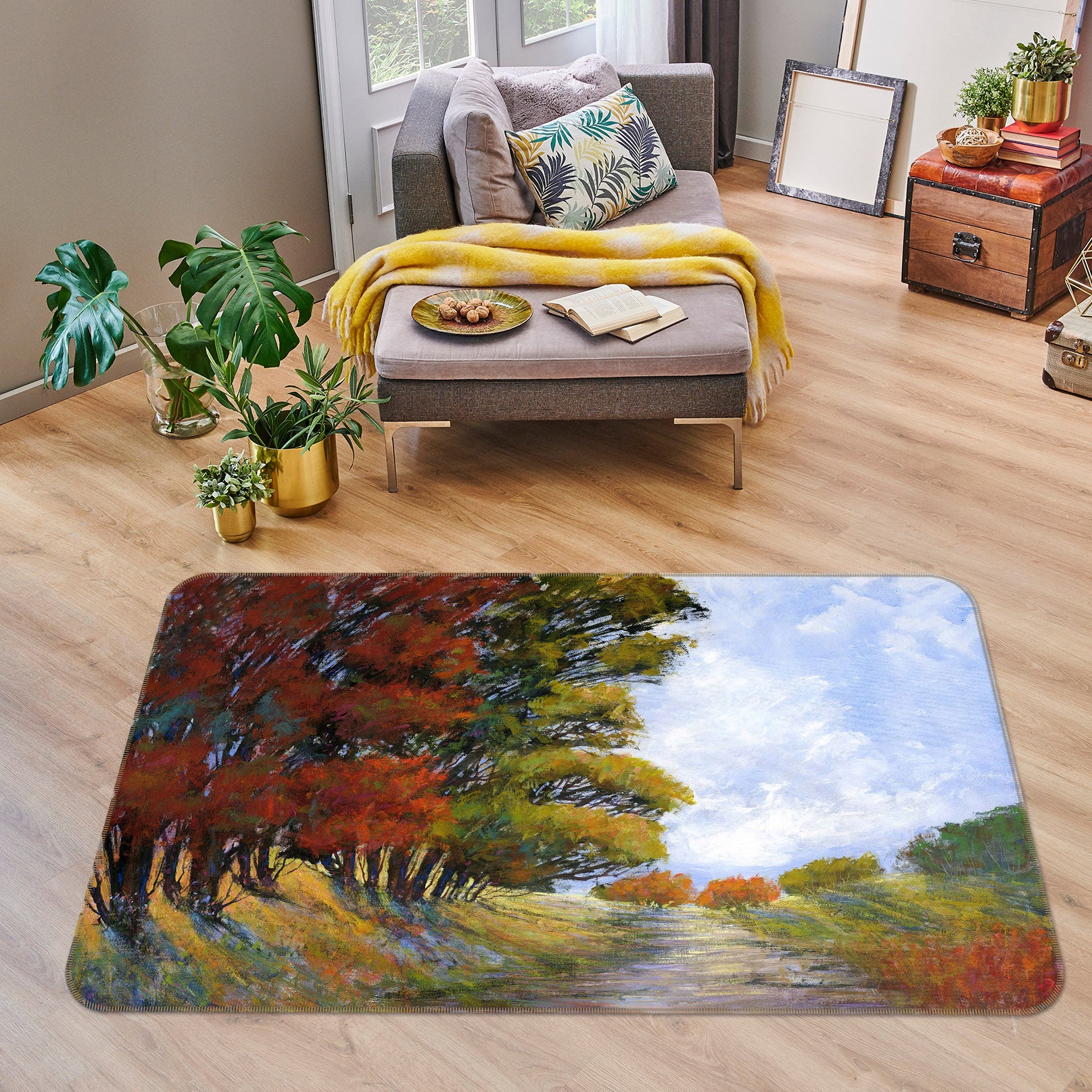 3D Forest Road 112 Michael Tienhaara Rug Non Slip Rug Mat