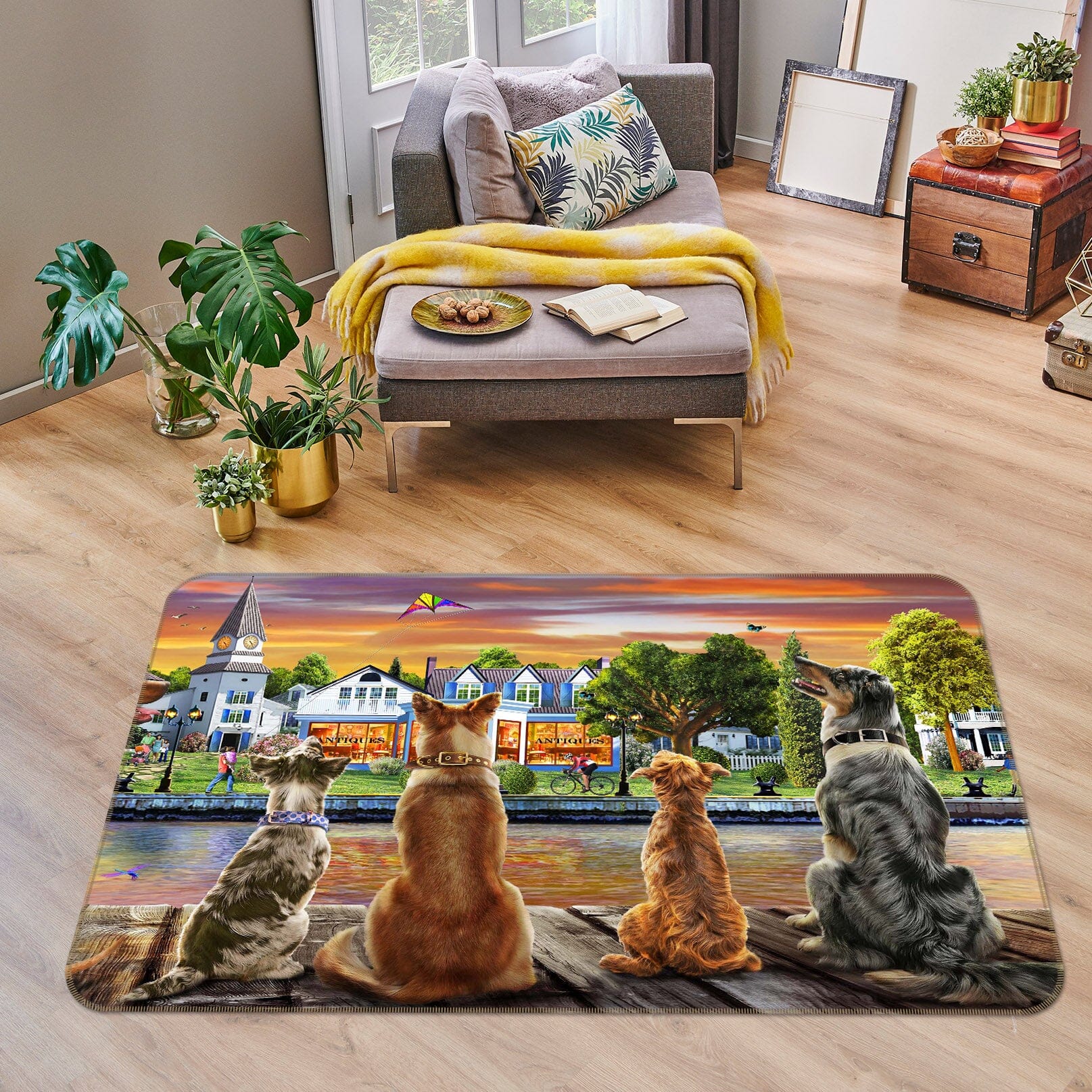 3D Watchdog 1074 Adrian Chesterman Rug Non Slip Rug Mat Mat AJ Creativity Home 