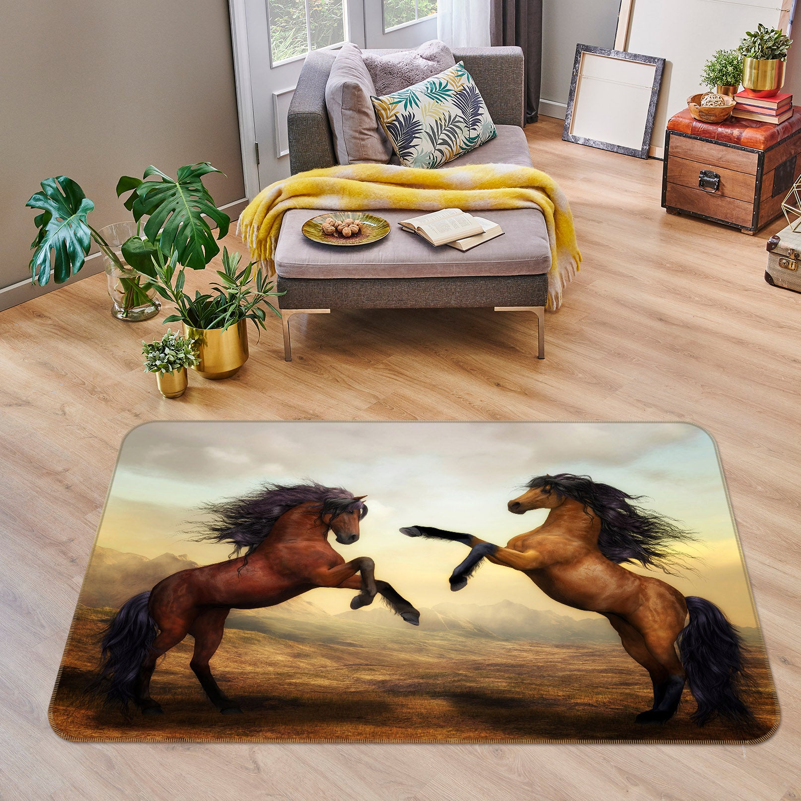 3D Horse 38131 Animal Non Slip Rug Mat