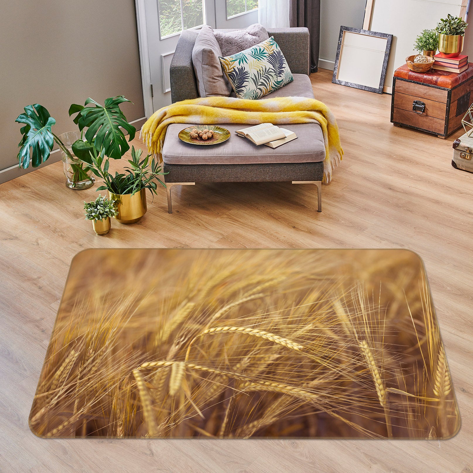 3D Wheat Ears 83193 Assaf Frank Rug Non Slip Rug Mat