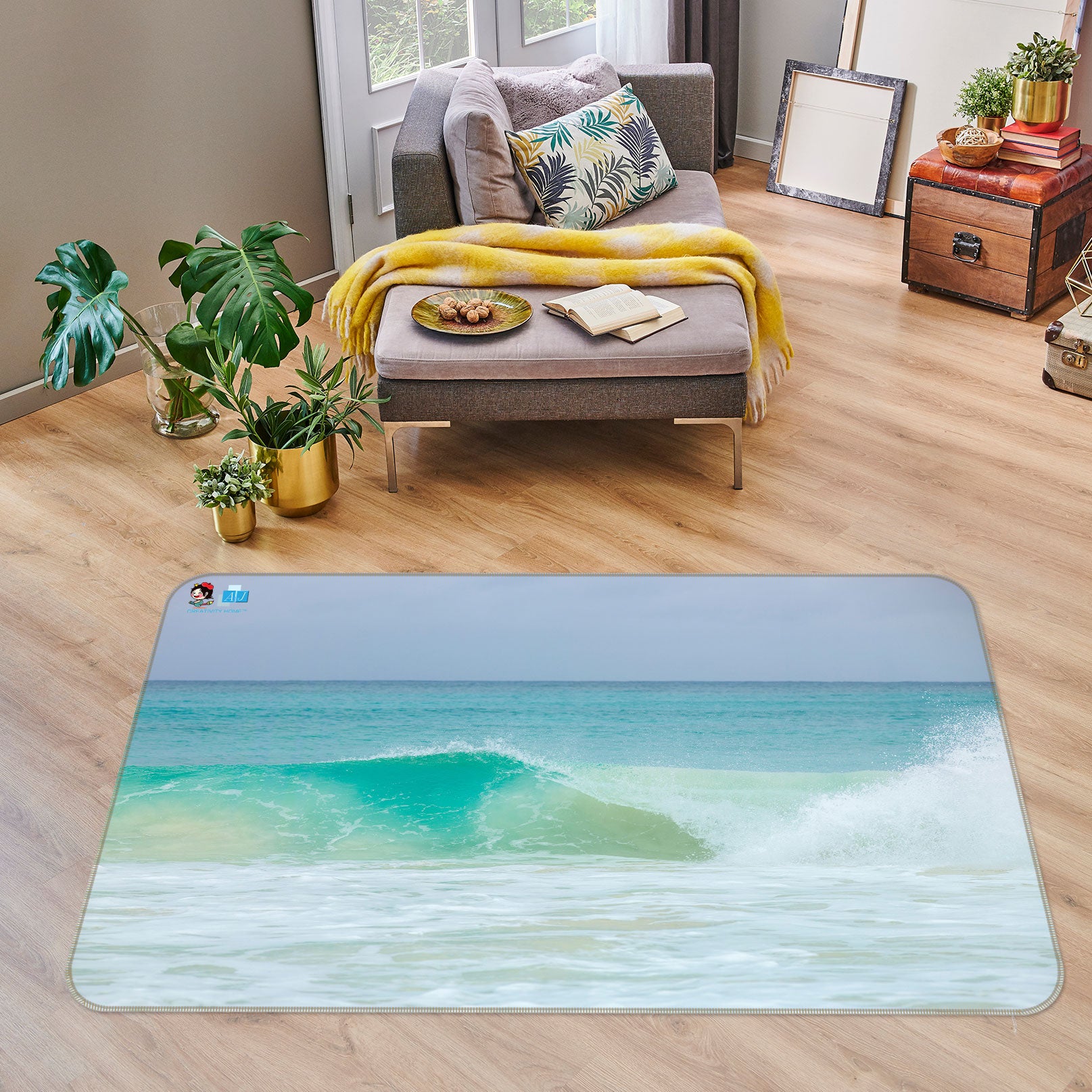 3D Ocean Spray 6832 Assaf Frank Rug Non Slip Rug Mat