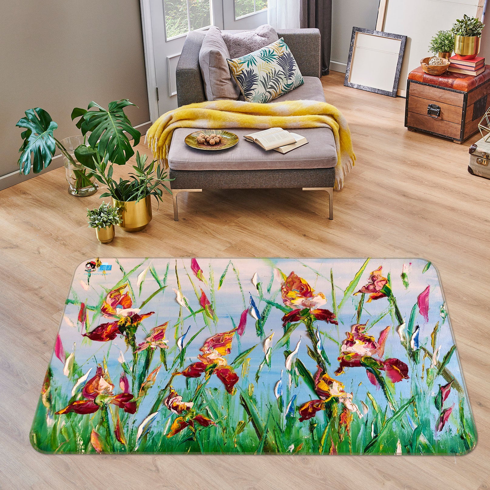 3D Green Grass 1145 Skromova Marina Rug Non Slip Rug Mat