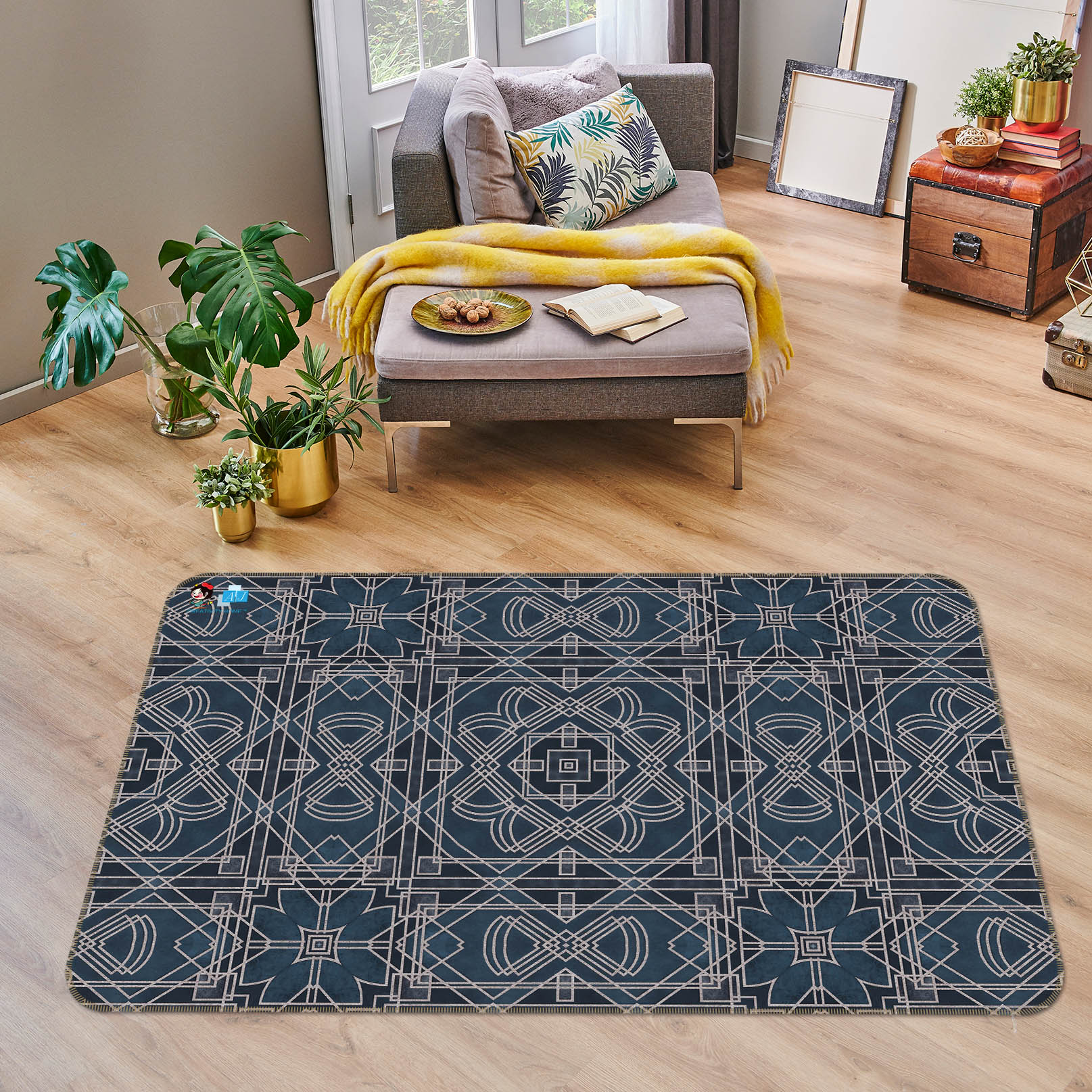 3D Texture Pattern 83005 Andrea haase Rug Non Slip Rug Mat