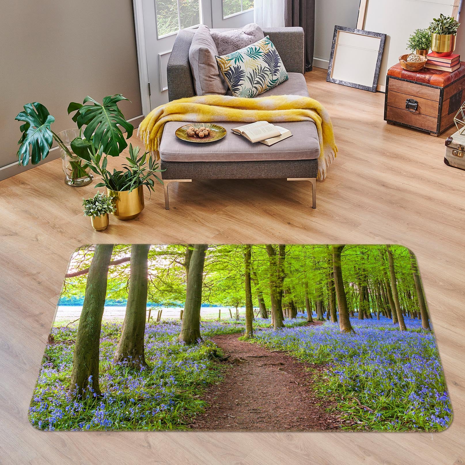 3D Forest Path 83201 Assaf Frank Rug Non Slip Rug Mat