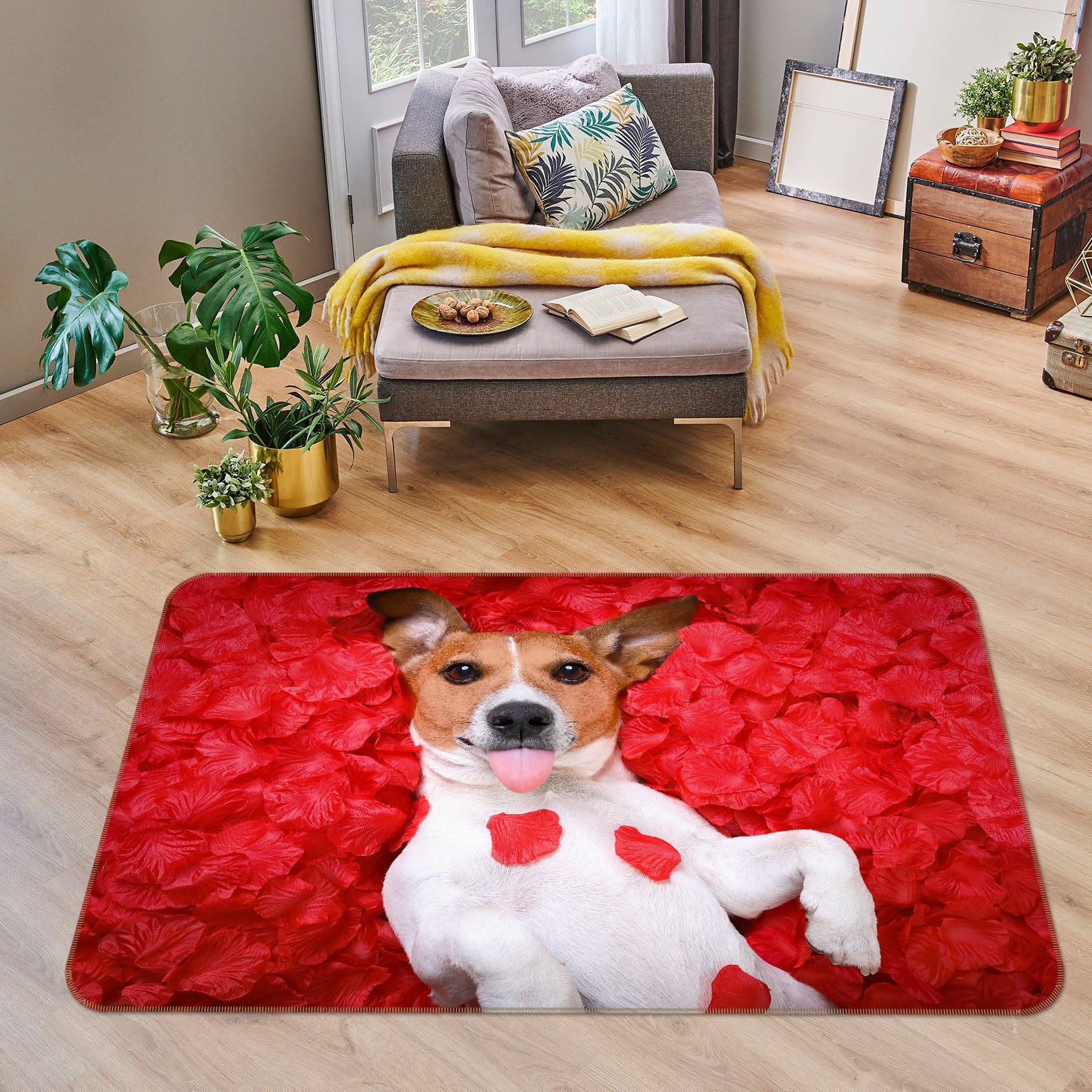 3D Petal Dog 69027 Animal Non Slip Rug Mat