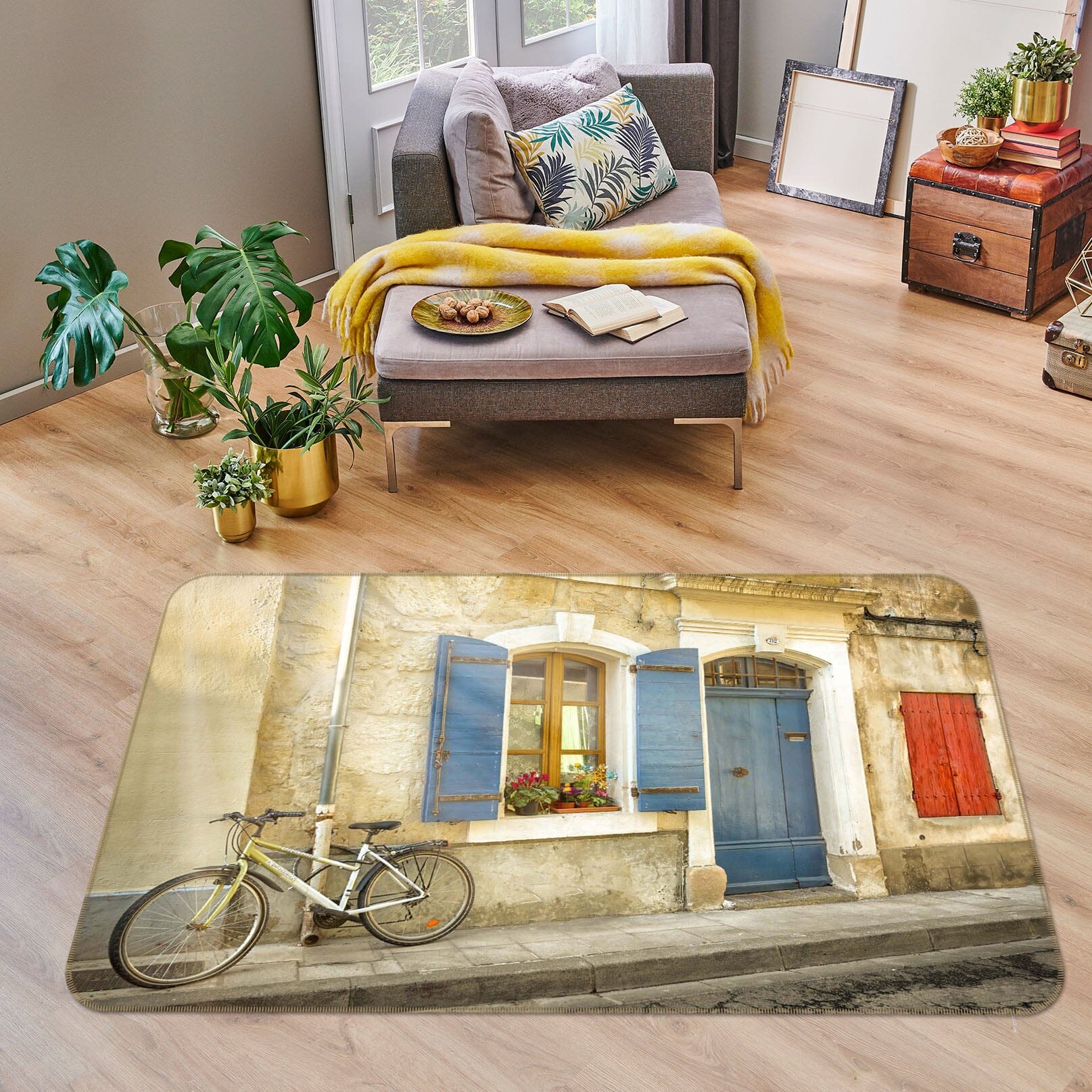 3D Retro Bicycle 1056 Marco Carmassi Rug Non Slip Rug Mat Mat AJ Creativity Home 