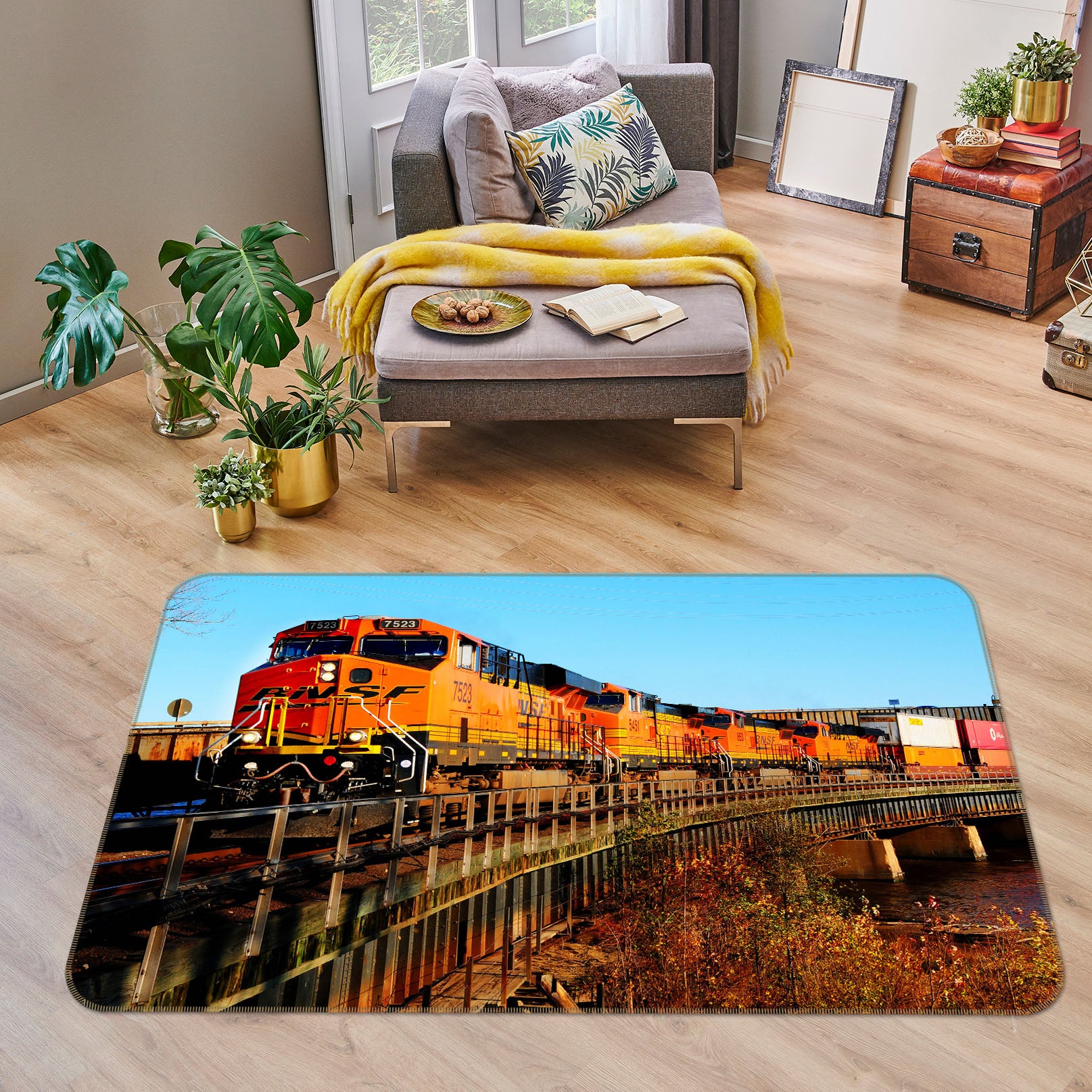 3D Train 68118 Vehicle Non Slip Rug Mat