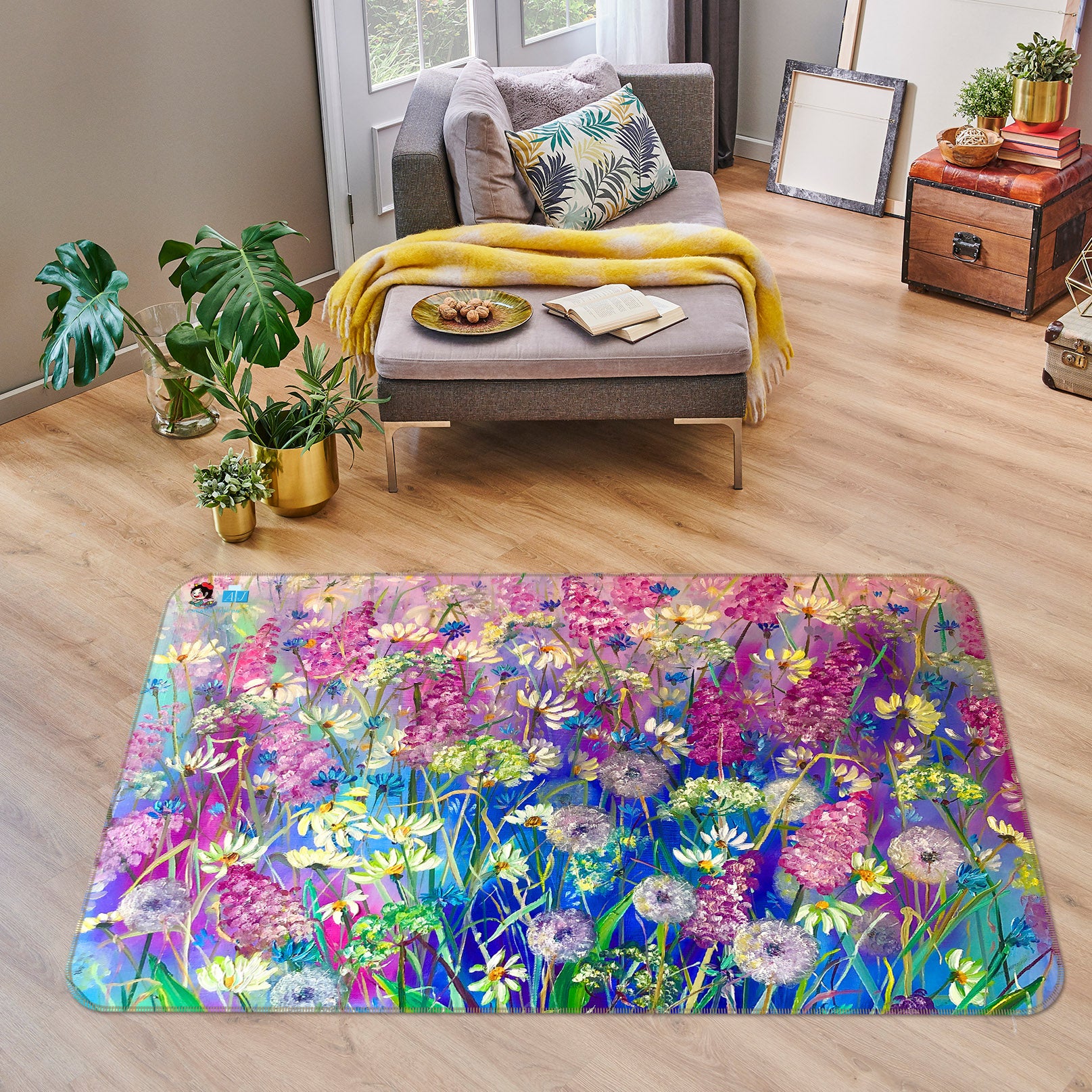 3D Colorful Garden 1224 Skromova Marina Rug Non Slip Rug Mat