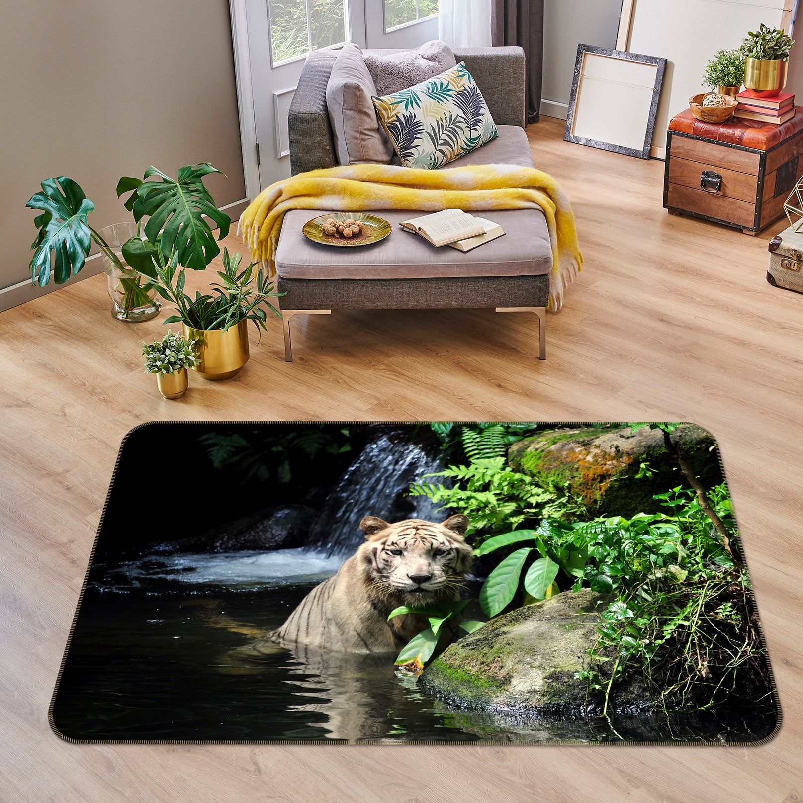 3D Water Tiger 38149 Animal Non Slip Rug Mat