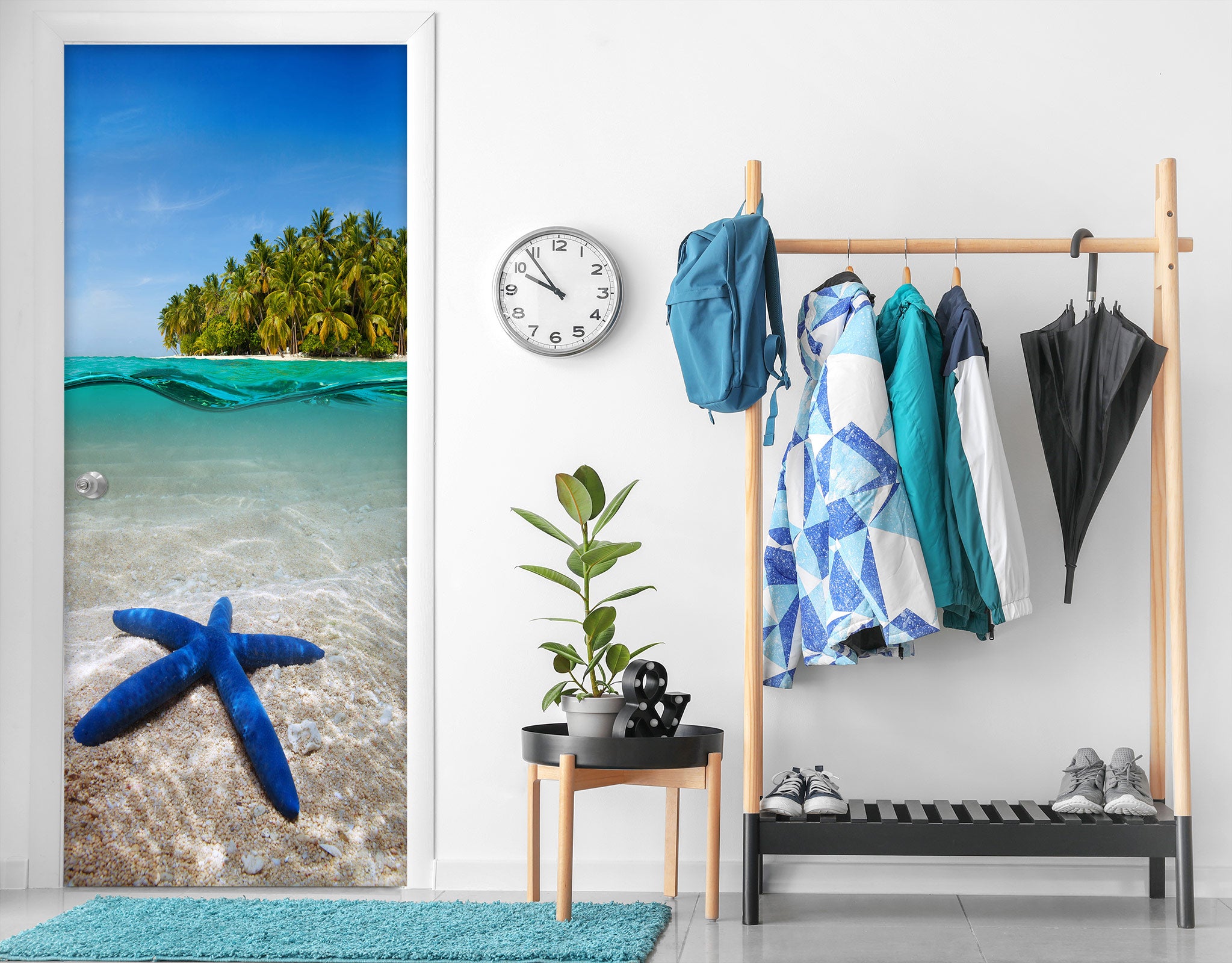 3D Island Starfish 23230 Door Mural