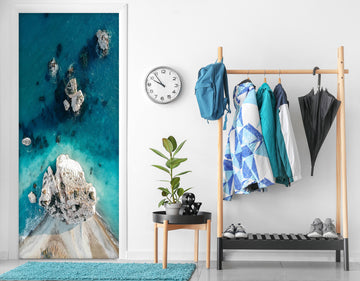 3D Seawater Stone 24156 Door Mural