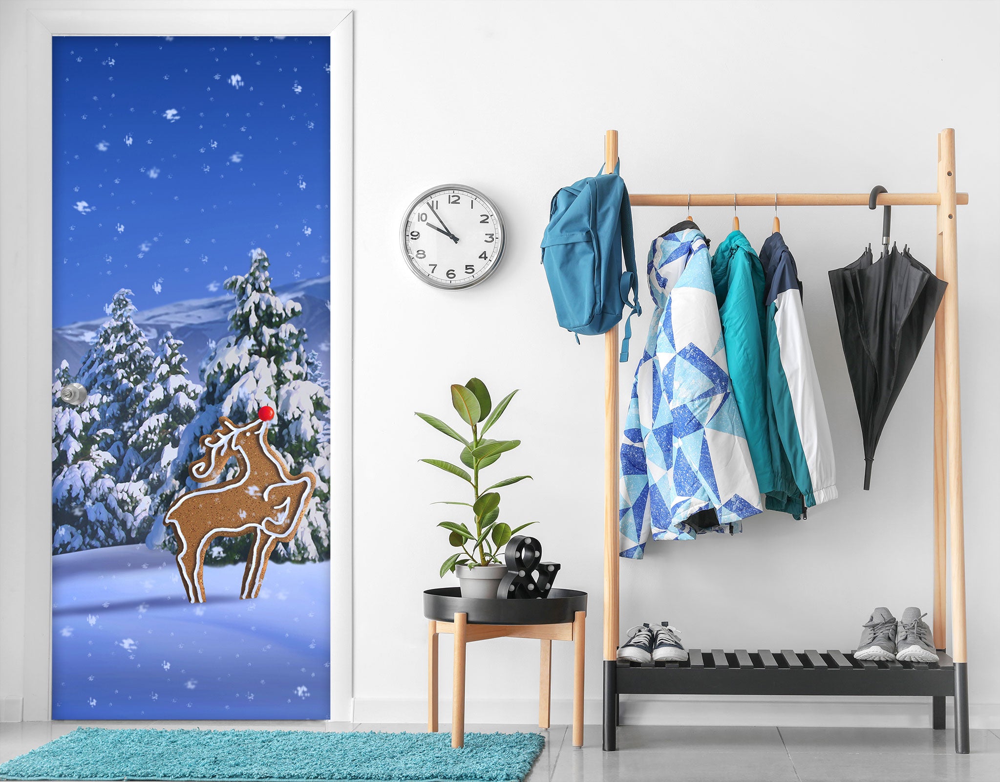 3D Snow Trees 112133 Jerry LoFaro Door Mural