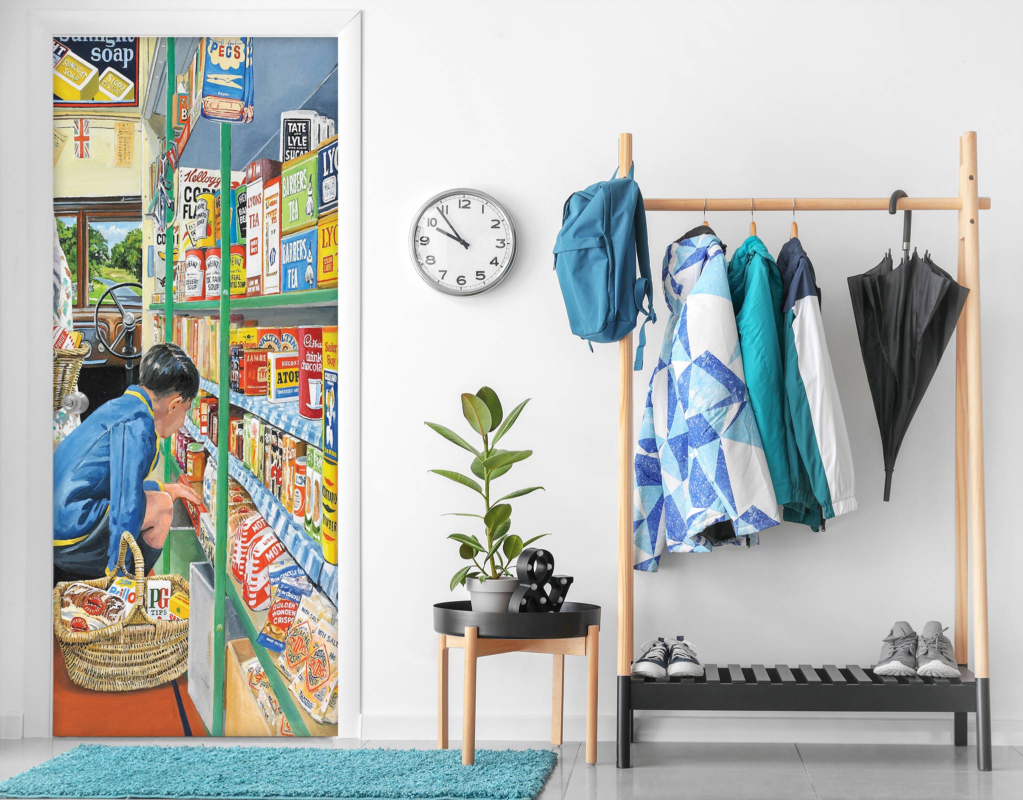 3D Supermarket Shelves 10379 Trevor Mitchell Door Mural