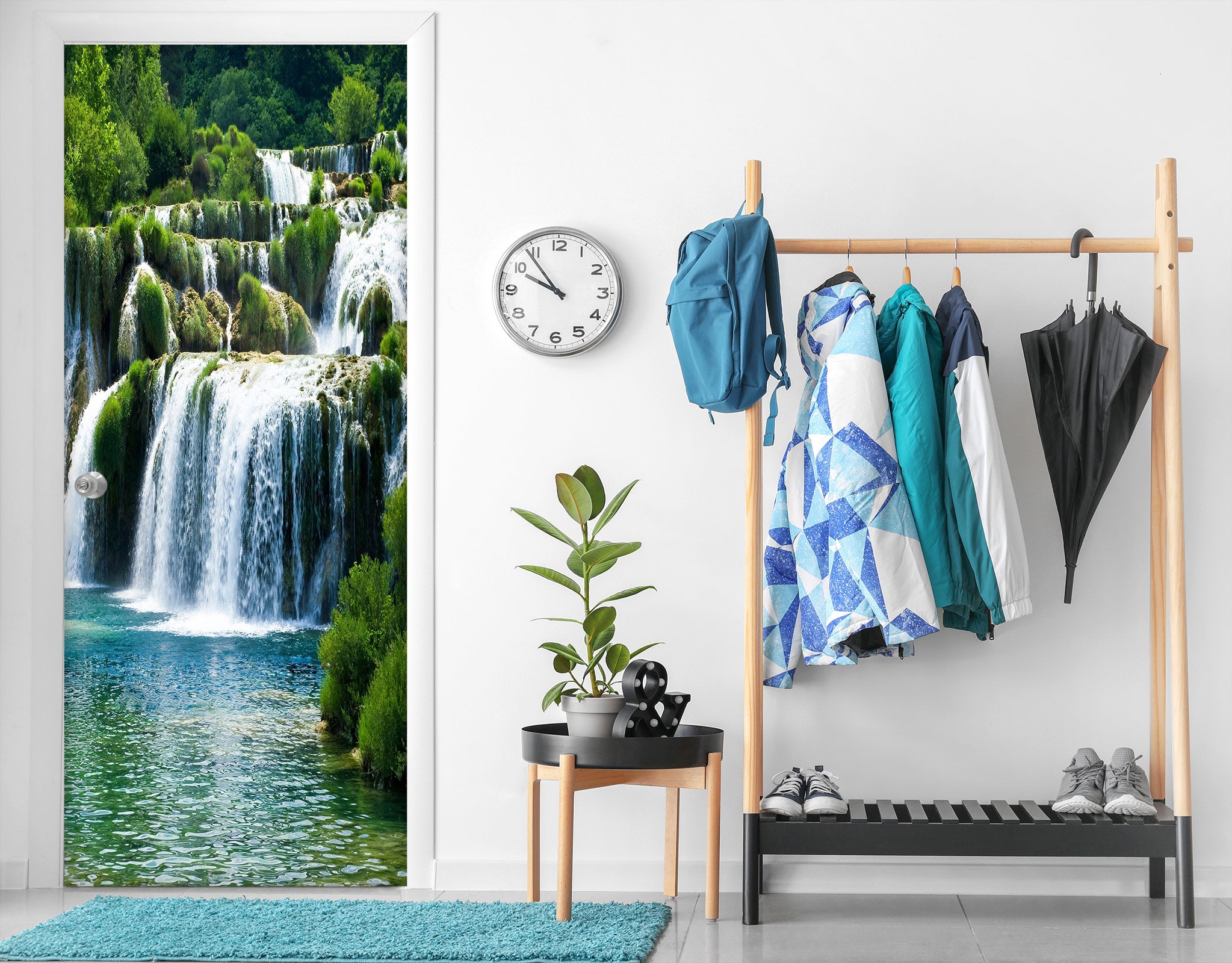 3D Waterfall Running Water 23137 Door Mural