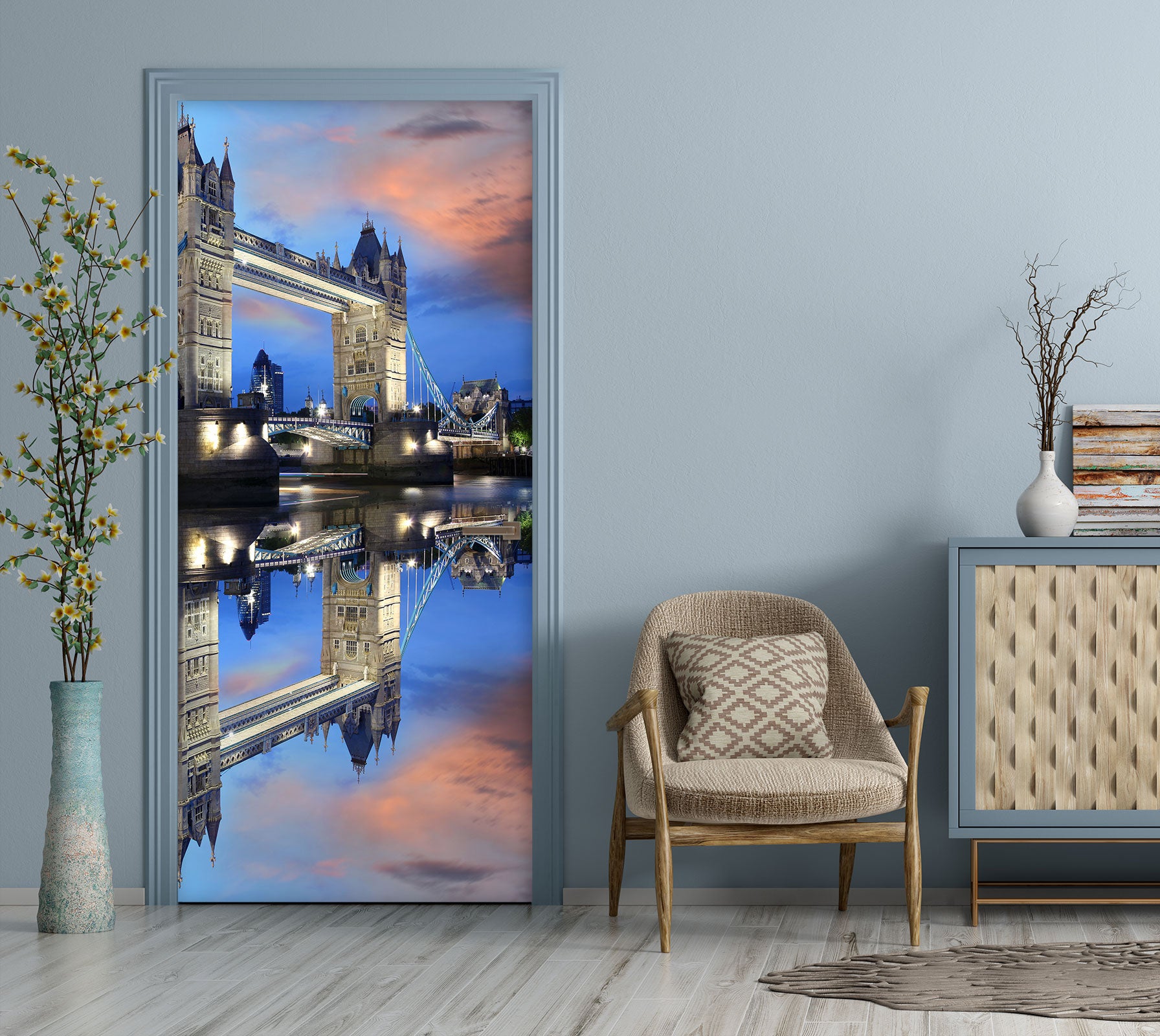 3D Urban Architecture Reflection 23177 Door Mural